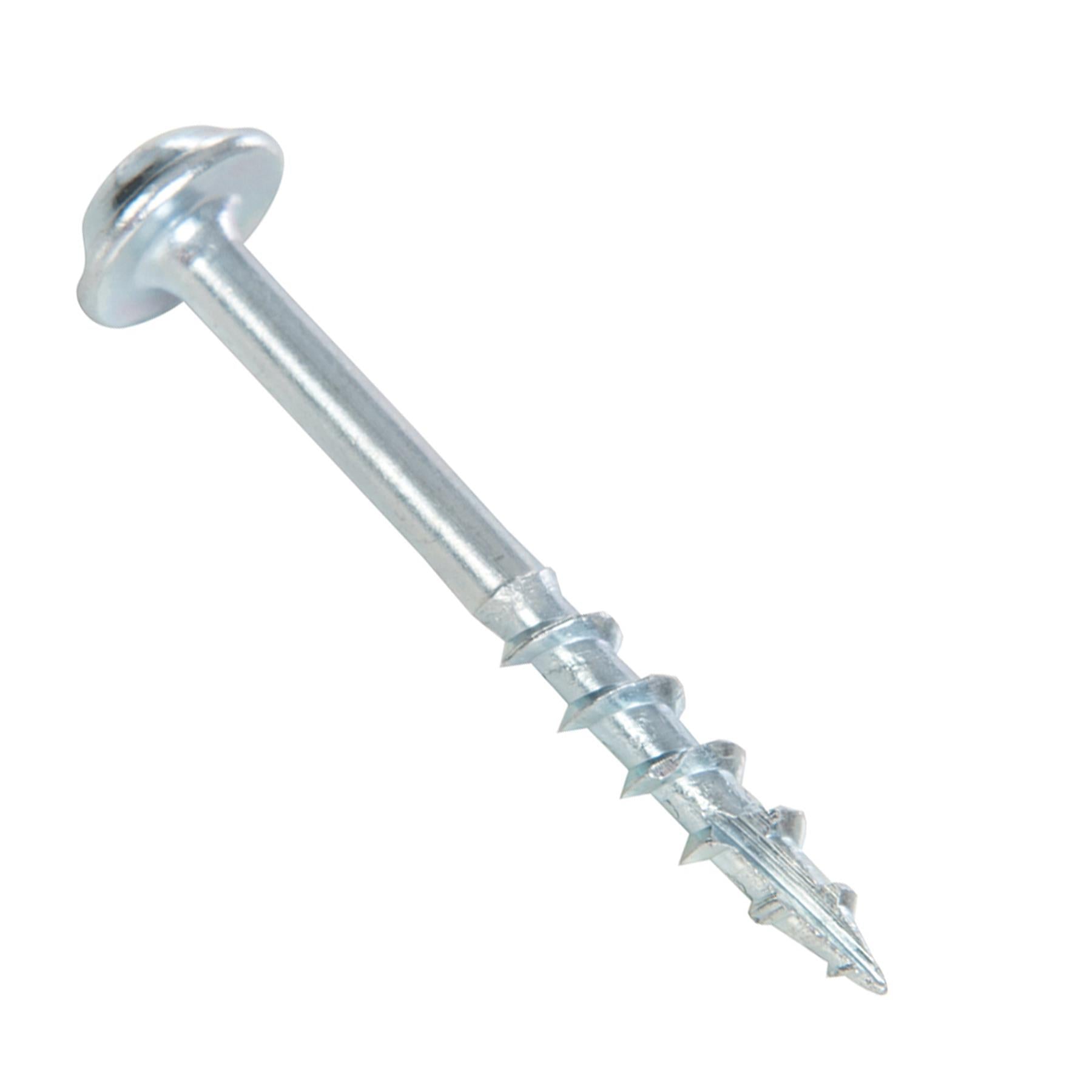 Zinc Pocket-Hole Screws Washer Head Coarse Thread Rust Resistant- 8x1-1/2" 100pk