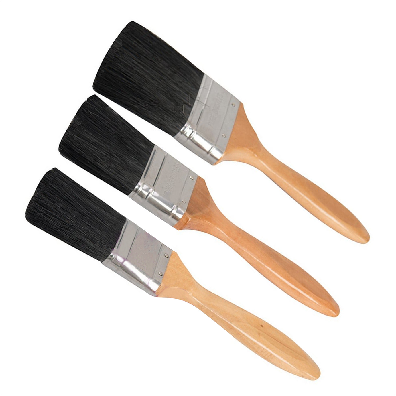 3Pce Premium Thick Pure Brush Set For Oil,Water Based Coatings Painting DIY