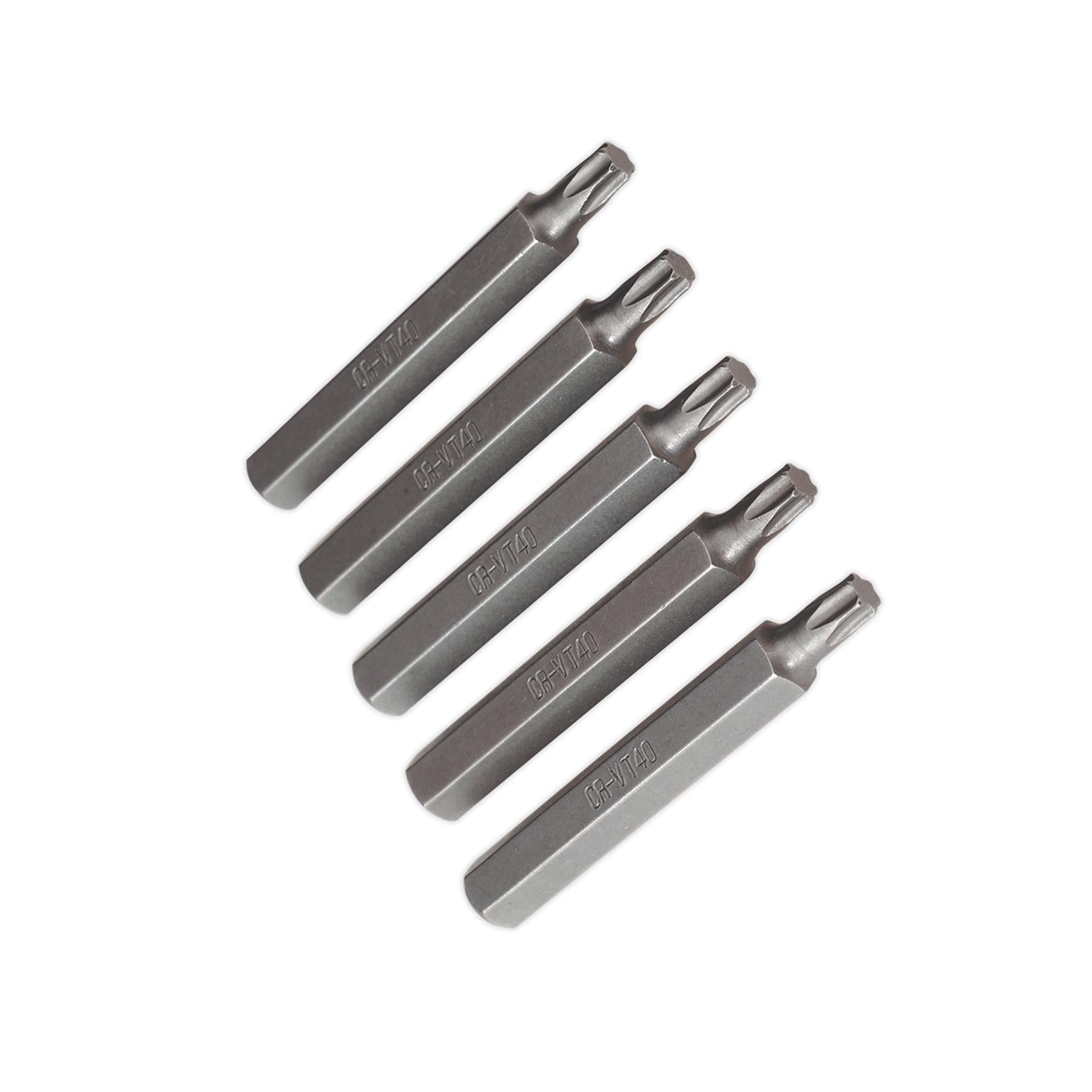 Sealey TRX-Star* T40 Bit Long Chrome Vanadium 6150 Steel Pack of 5