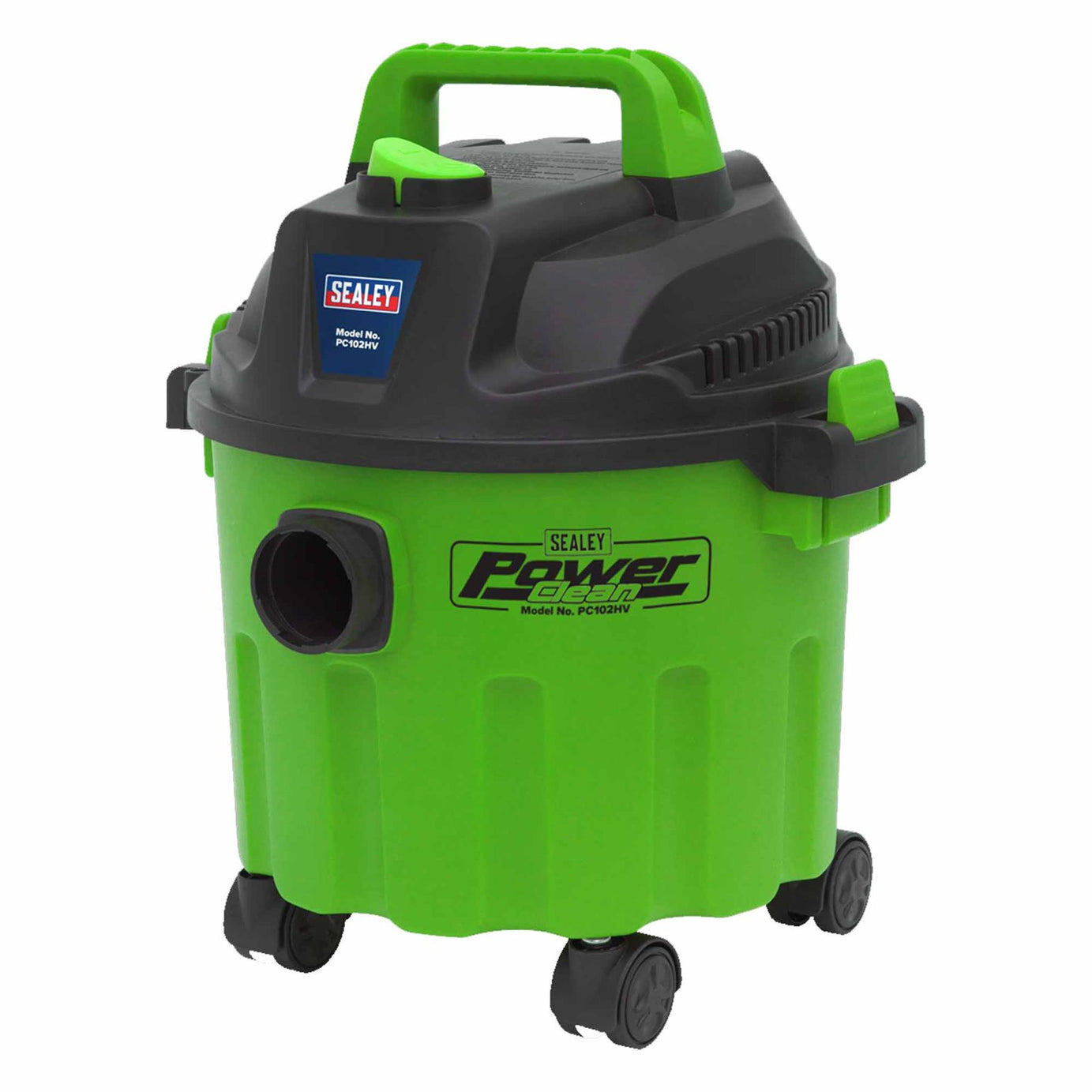Sealey Vacuum Cleaner Wet & Dry 10L 1000W/230V - Hi-Vis Green