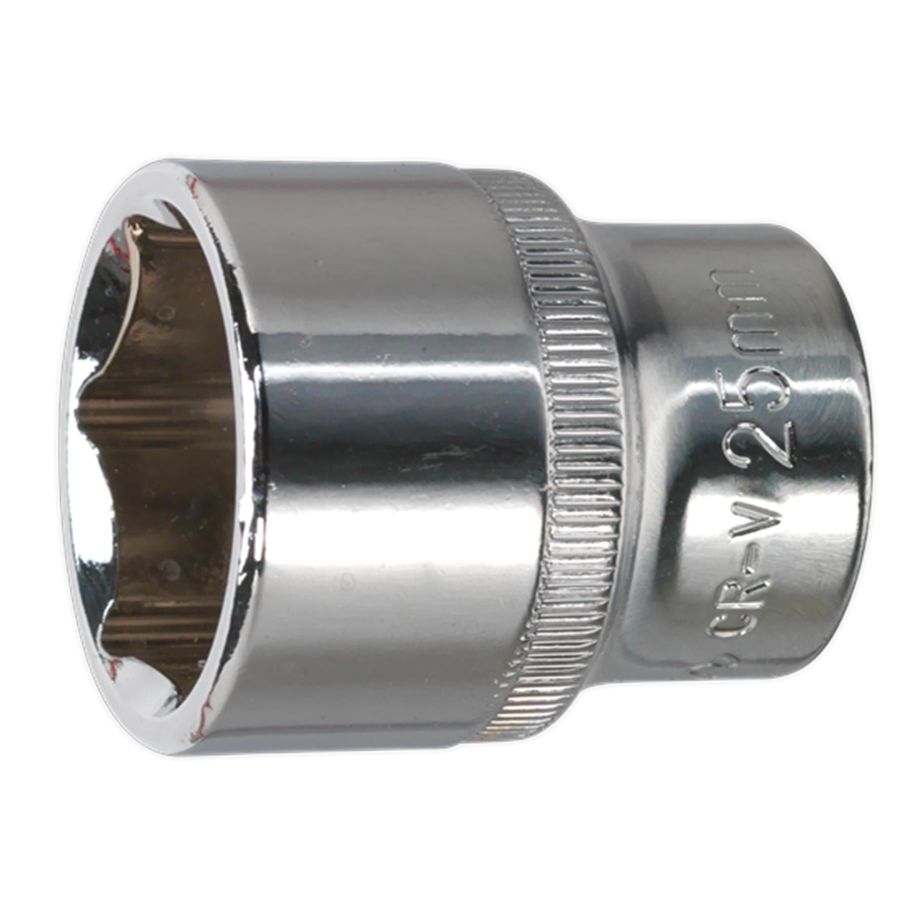 Sealey WallDrive Socket 25mm 1/2"Sq Drive Fully Polished