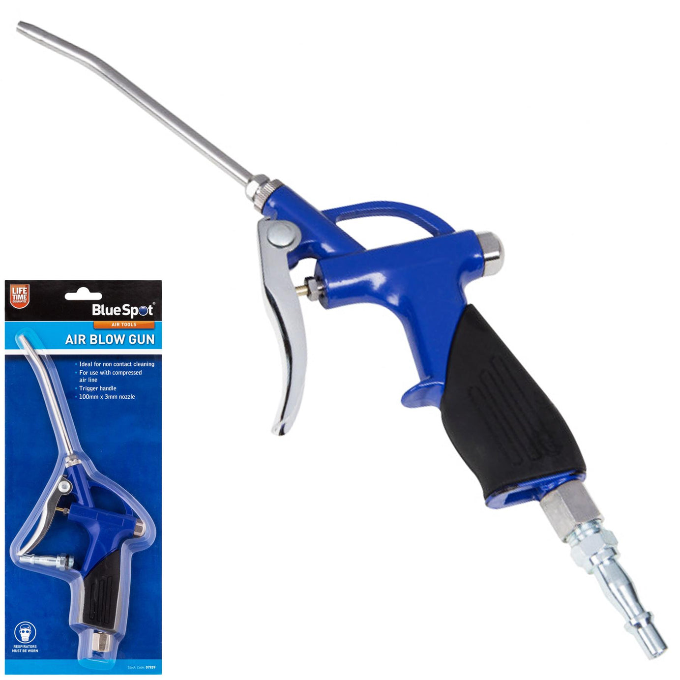 BlueSpot Air Blow Gun Nozzle Trigger Compressed Air Line Duster Nozzle