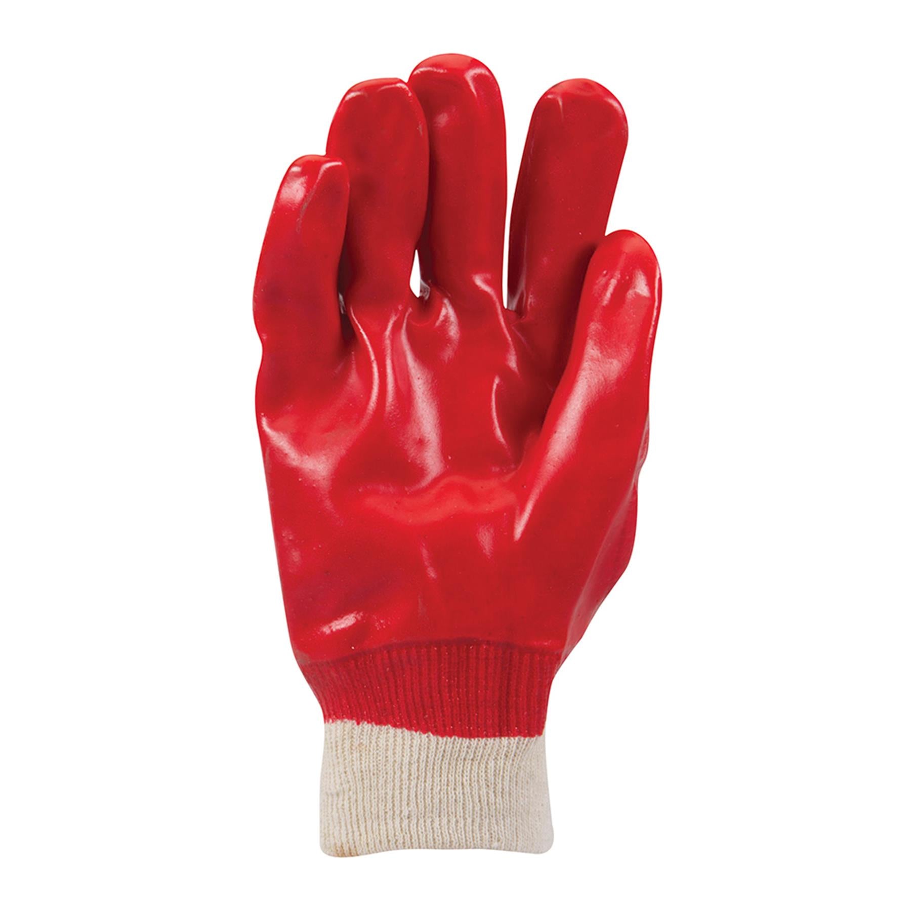 20 X Red PVC Gloves Full Dipped Quality Safety Protective Workwear Ppe