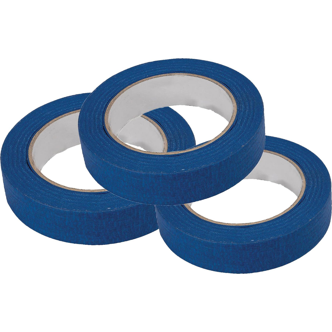 Blue Masking Tape Clean Peel UV Resistant Painters/Decorators 24mm x 50m 3 Rolls