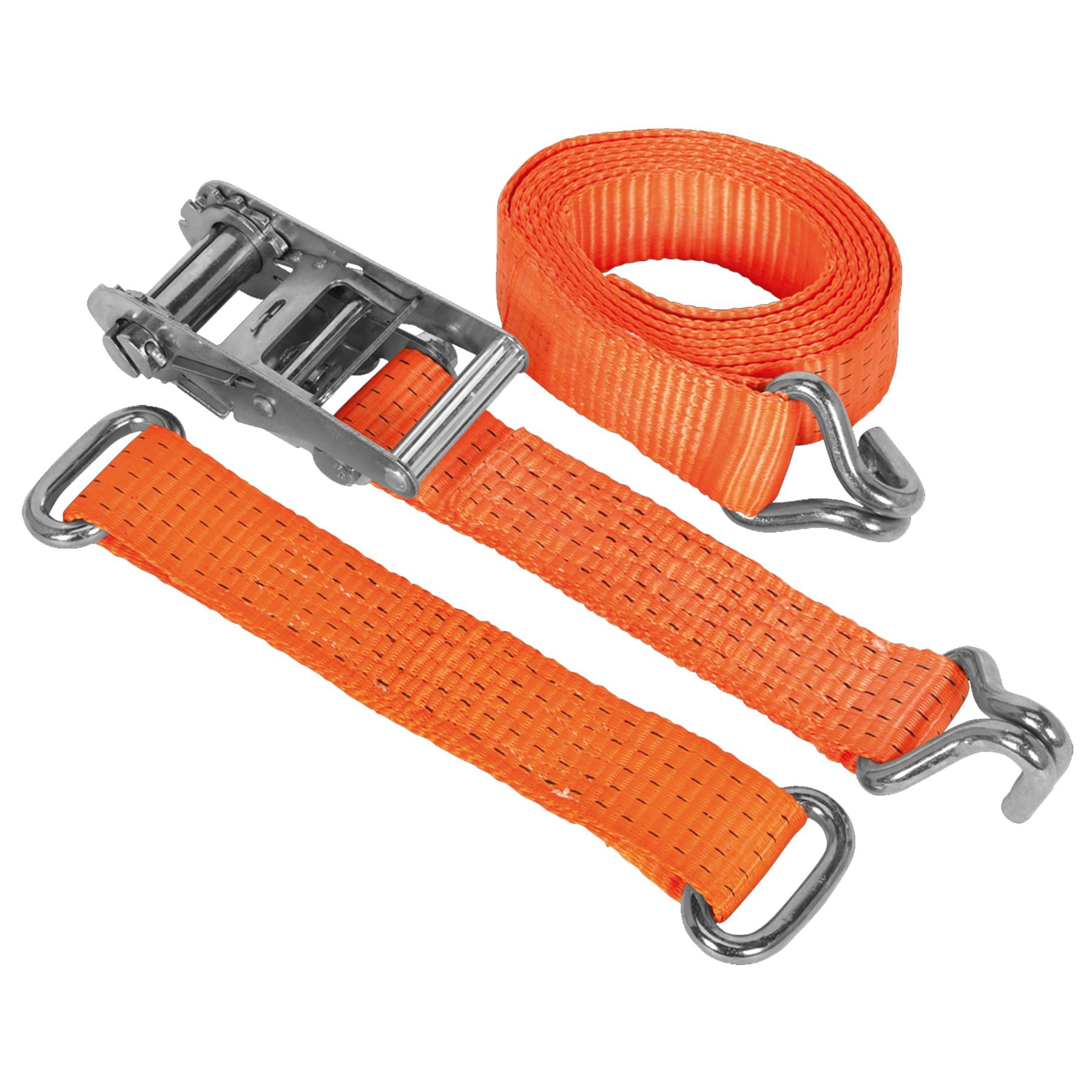 Sealey Car Transporter Ratchet Tie Down 50mm x 3m Steel Wheel - Single 4500kg Breaking Strength