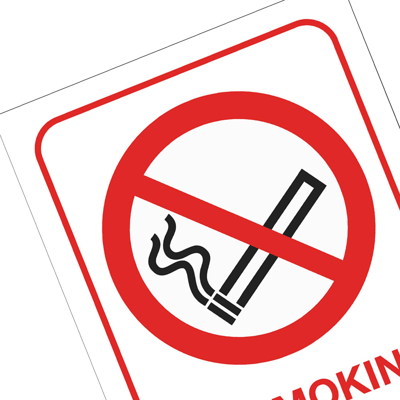 Sealey Safety Sign - No Smoking (On Premises) - Self-Adhes -Pack of 10