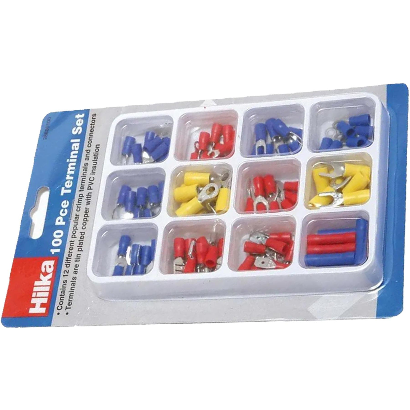 Electrical Crimp Ring Spade Connectors/Insulated Wire Terminals Set 100pc