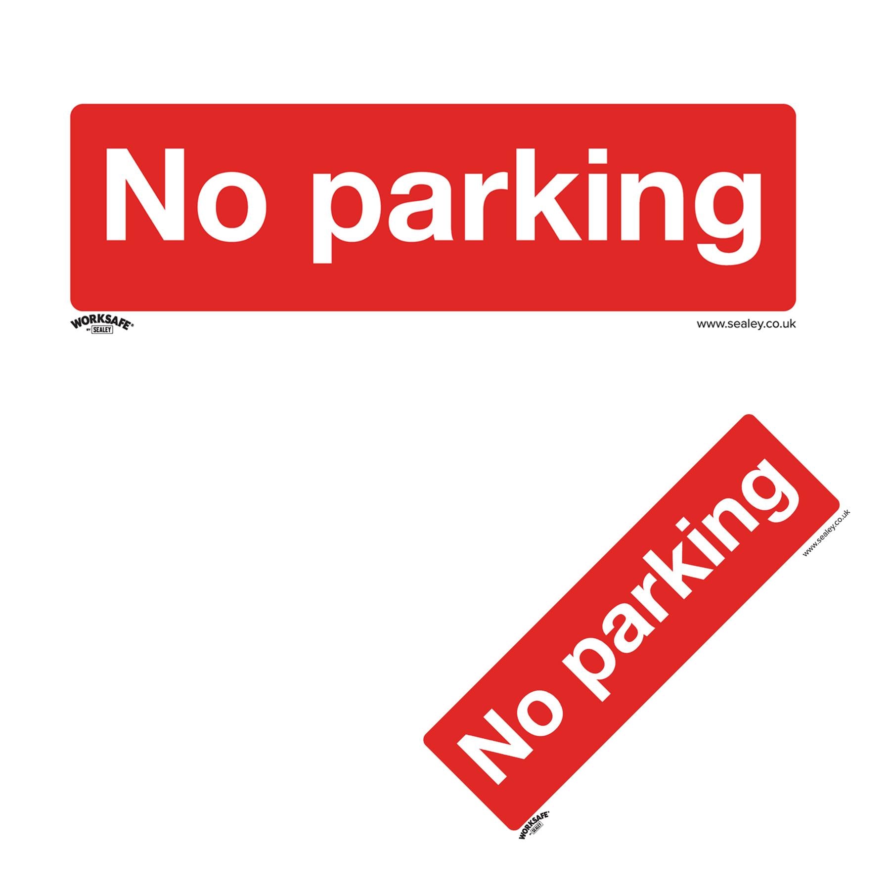 Prohibition Safety Sign - No Parking - Self-Adhesive Vinyl
