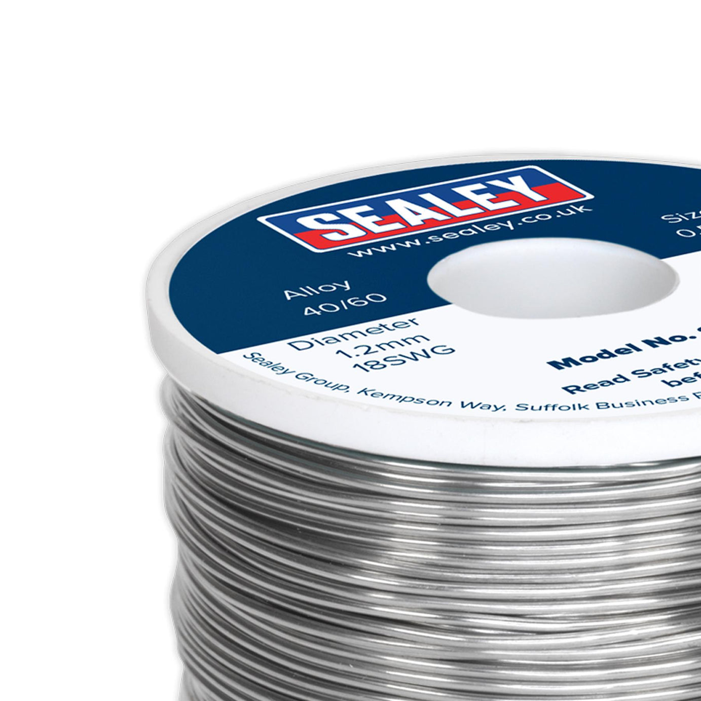 Sealey Solder Wire Quick Flow 1.2mm/18SWG 40/60 0.5kg Reel