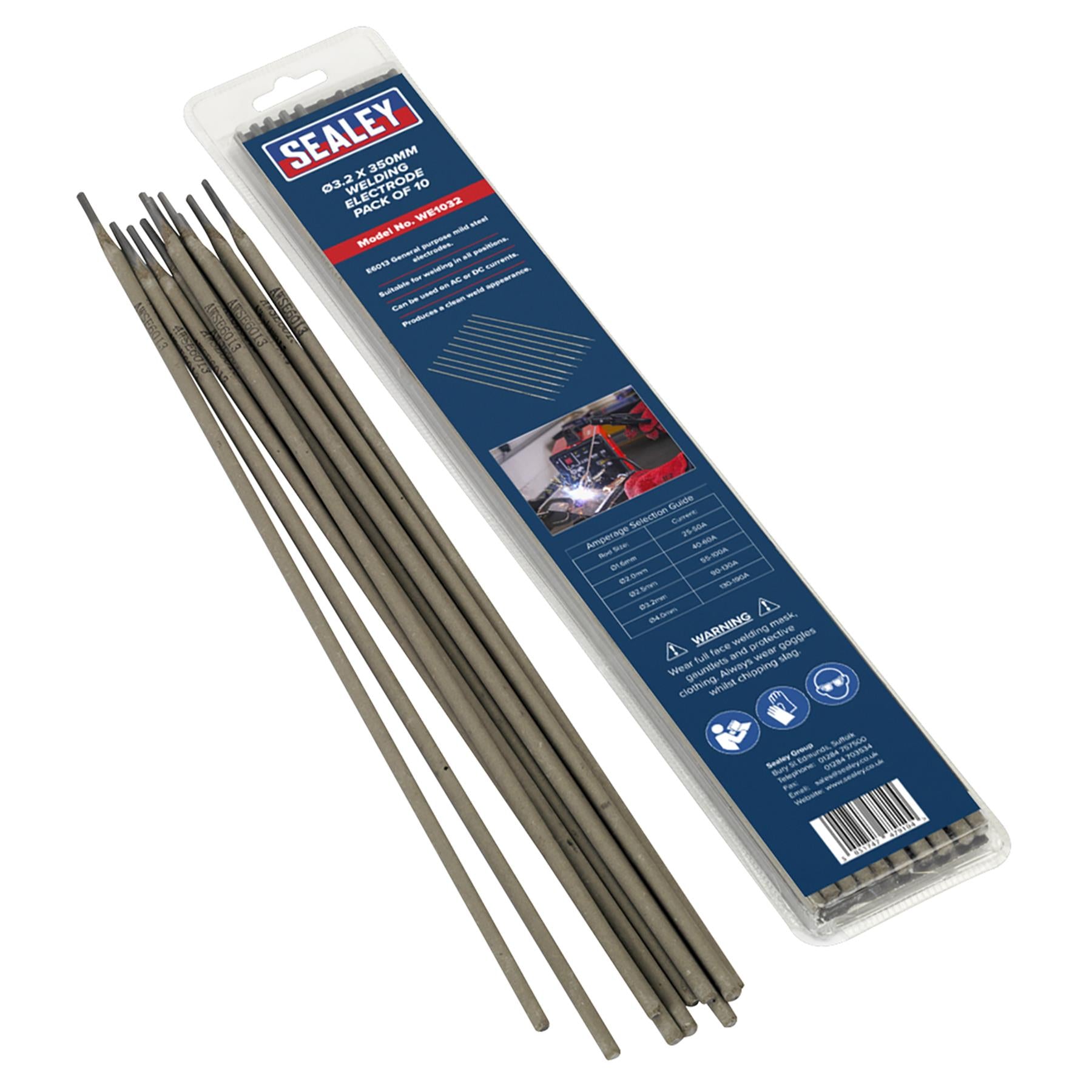 Welding Electrode steel made to BS EN 757 standard Pack of 10 Sealey
