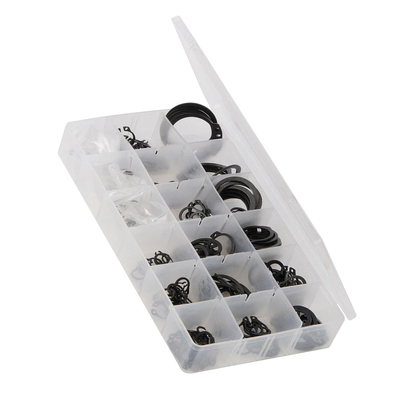 Circlips Pack 255 Piece External Shaft Internal Bores Chemically Blackened Steel