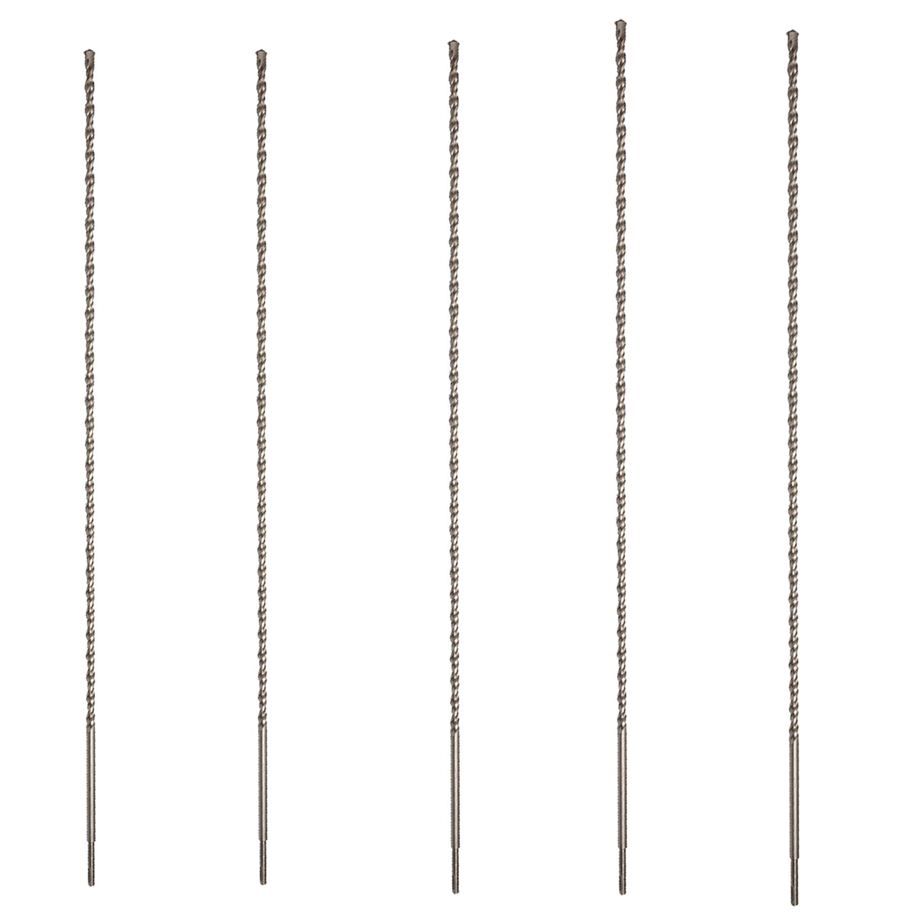5 x SDS+ PLUS MASONRY DRILL BIT 16 x 1000mm, TUNGSTEN CARBIDE TIP, FOR STONE CONCRETE BRICK