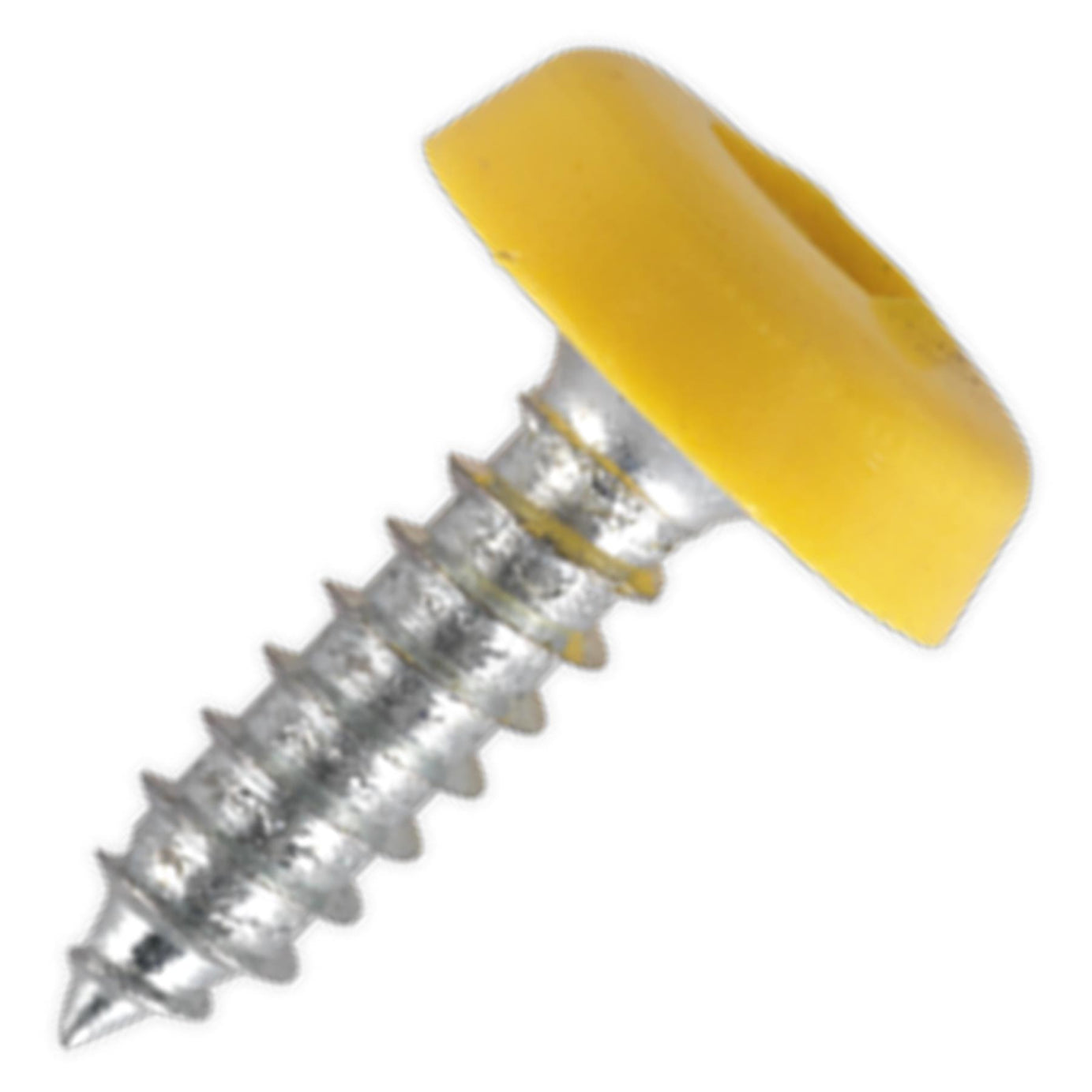 Sealey Numberplate Screw Plastic Head 4.8 x 18mm Yellow Pk of 50