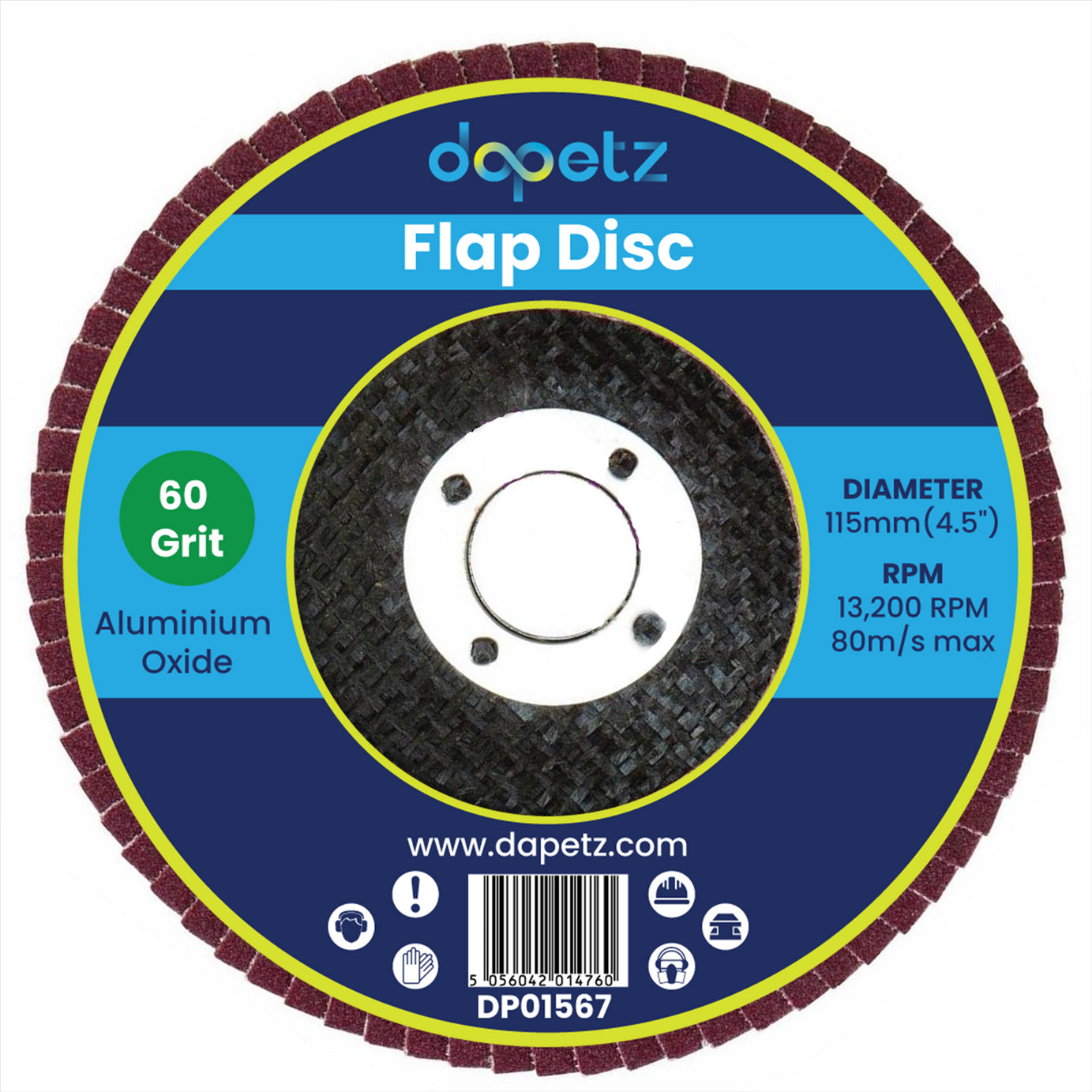 10PCs 4.5" Aluminium Oxide Flap Discs