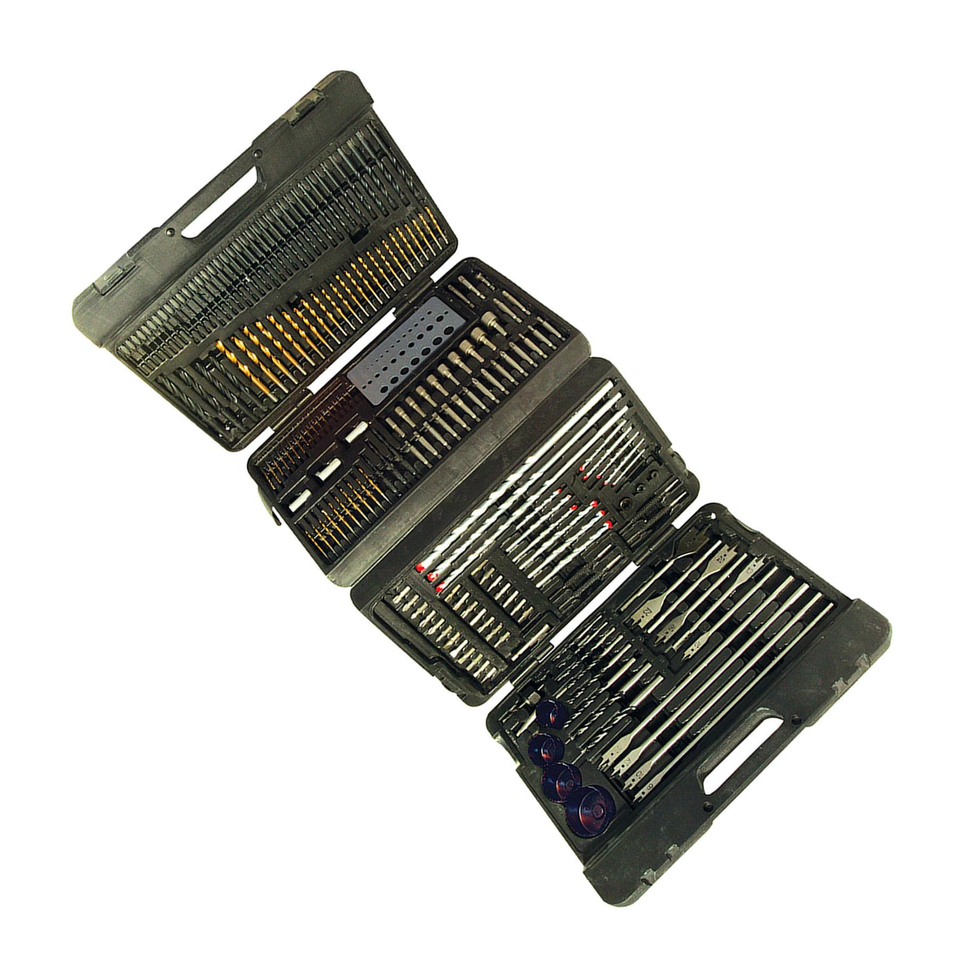204 Piece Hss Metric Twist Drill Bit Set Carry Case Titanium-Coated Drill