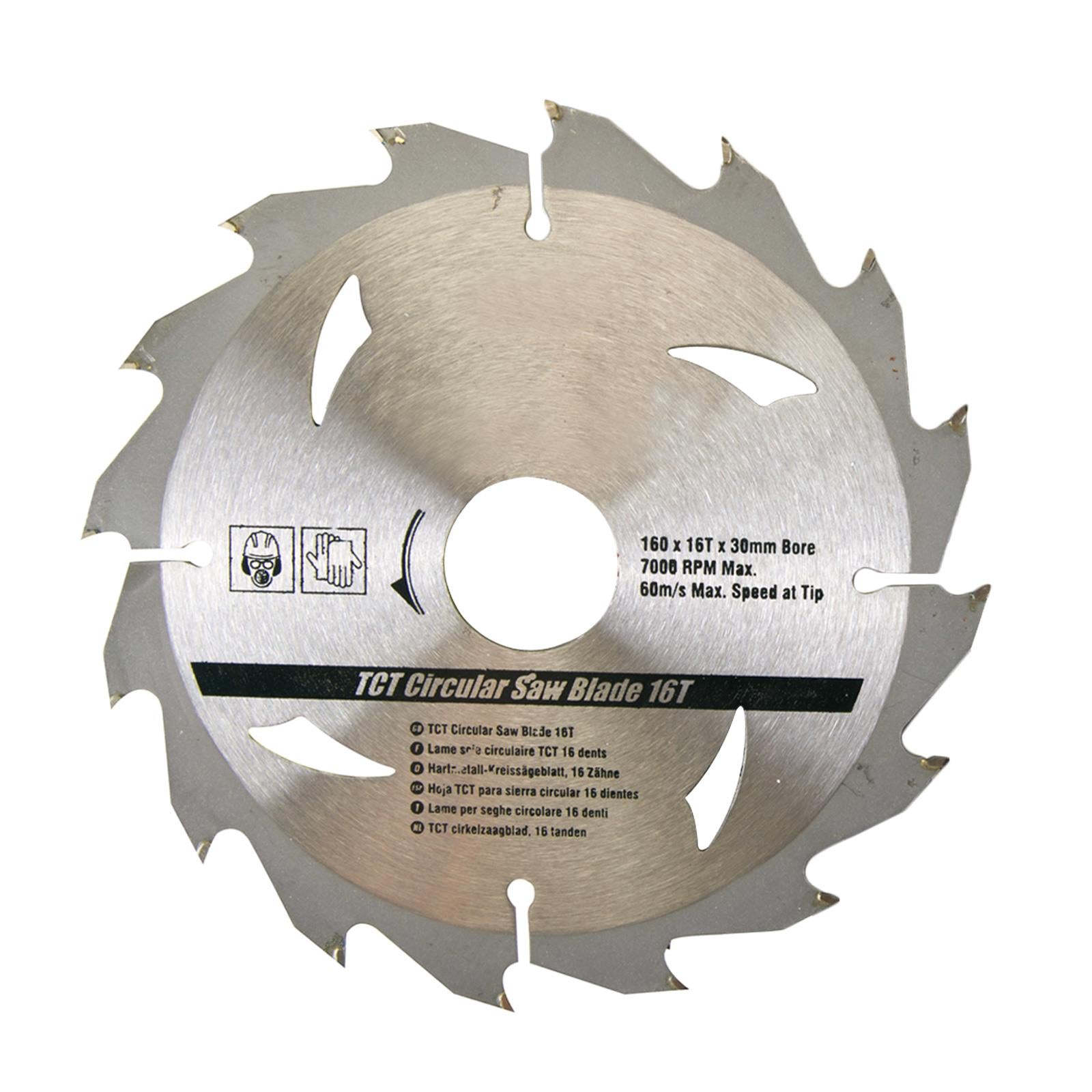3 Piece TCT Circular Saw Blade Set 160 x 30 - 20, 16, 10mm Rings