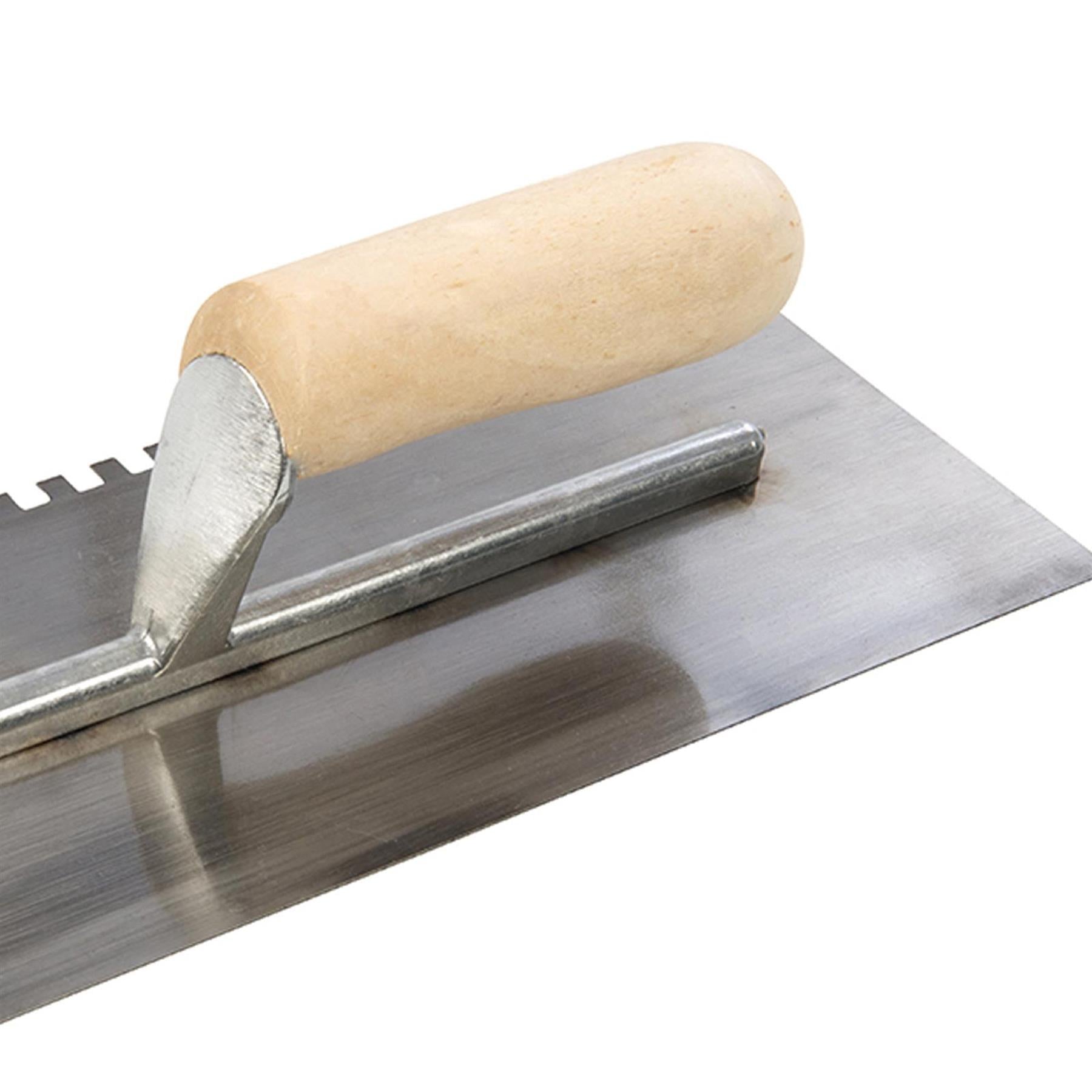 Adhesive Trowel 280mm Steel Grout Plaster Smoothing Tiling Spreader 6mm teeth