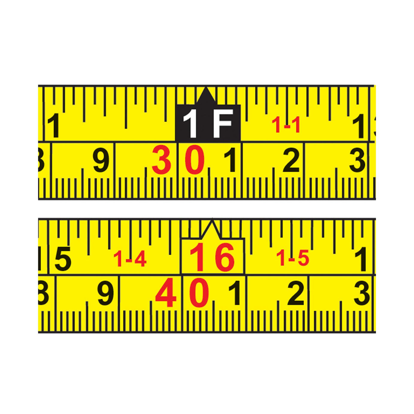Hi-Vis Contour Tape 5M X 19mm Building Woodwork Ruler Strap Diy Brand New