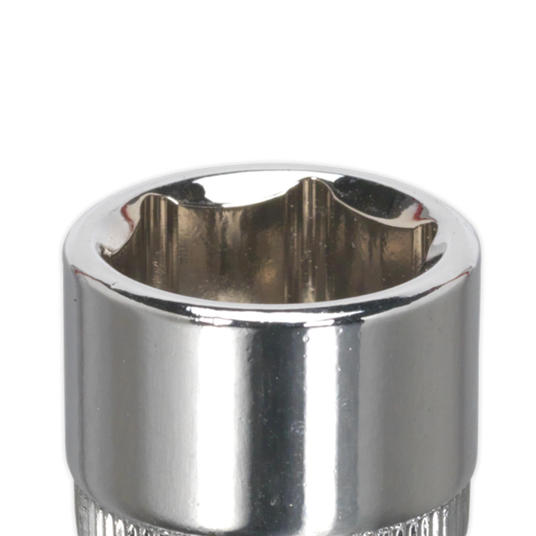 Sealey WallDrive Socket 14mm 1/4"Sq Drive Fully Polished