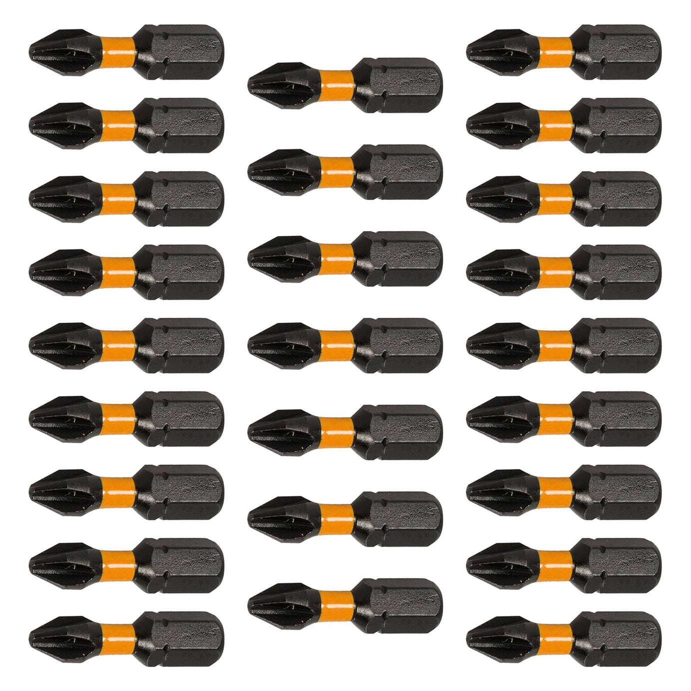 Phillips Screwdriver Impact Bit PH2 High Torque Premium S2 Steel Drills 25pk