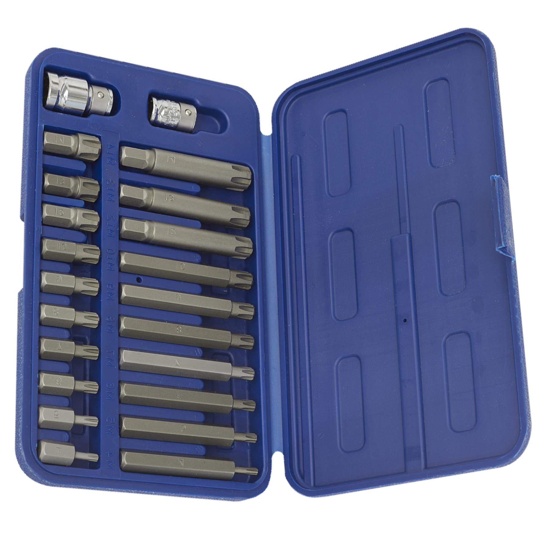 Sealey Ribe Bit Set 22pc 3/8" & 1/2"Sq Drive