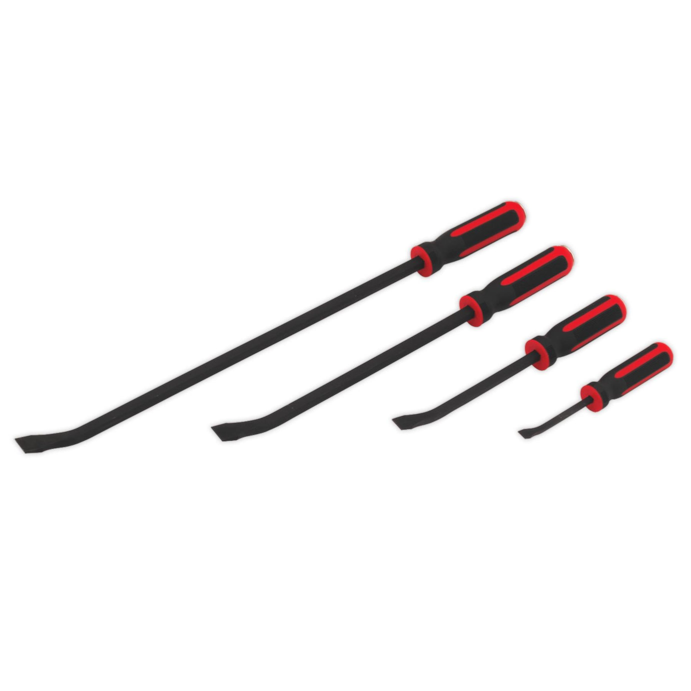 Sealey Angled Pry Bar Set 4 Piece Heavy Duty Crowbar Tools