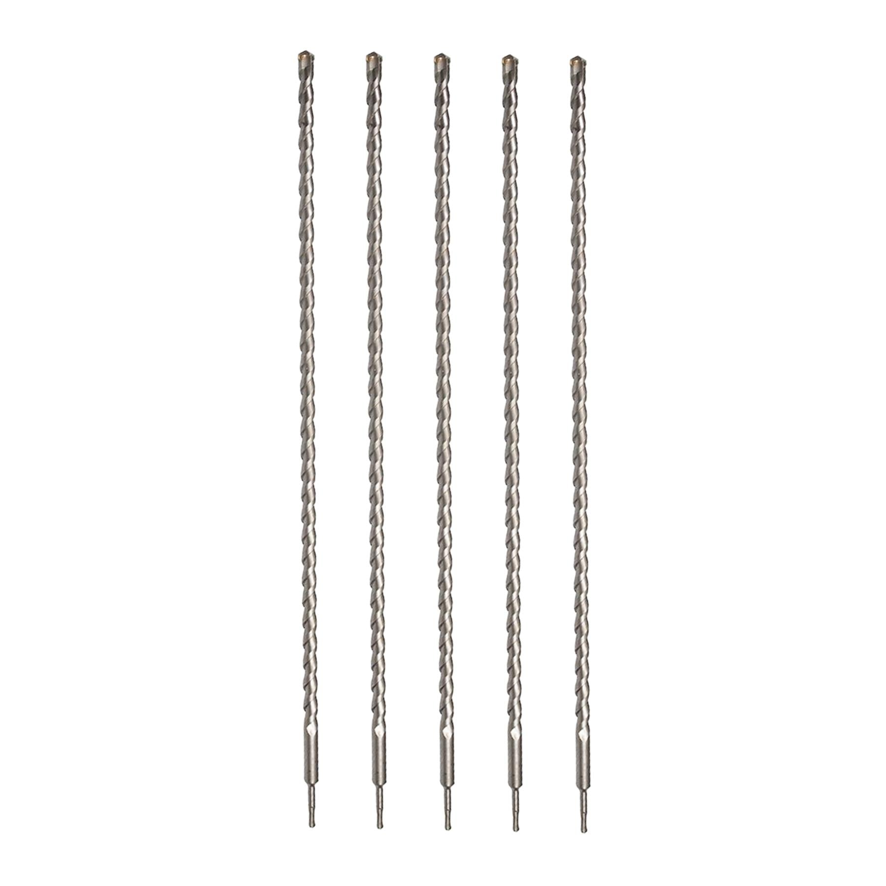 5 x SDS+ PLUS MASONRY DRILL BIT 25 x 1000mm, TUNGSTEN CARBIDE TIP, FOR STONE CONCRETE BRICK