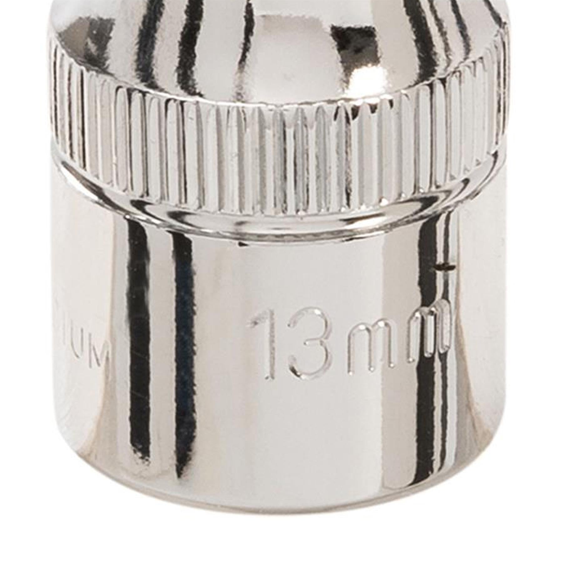 Socket 1/2" Drive Metric Hex Square 13mm Individual Hex Polished Crv Quality