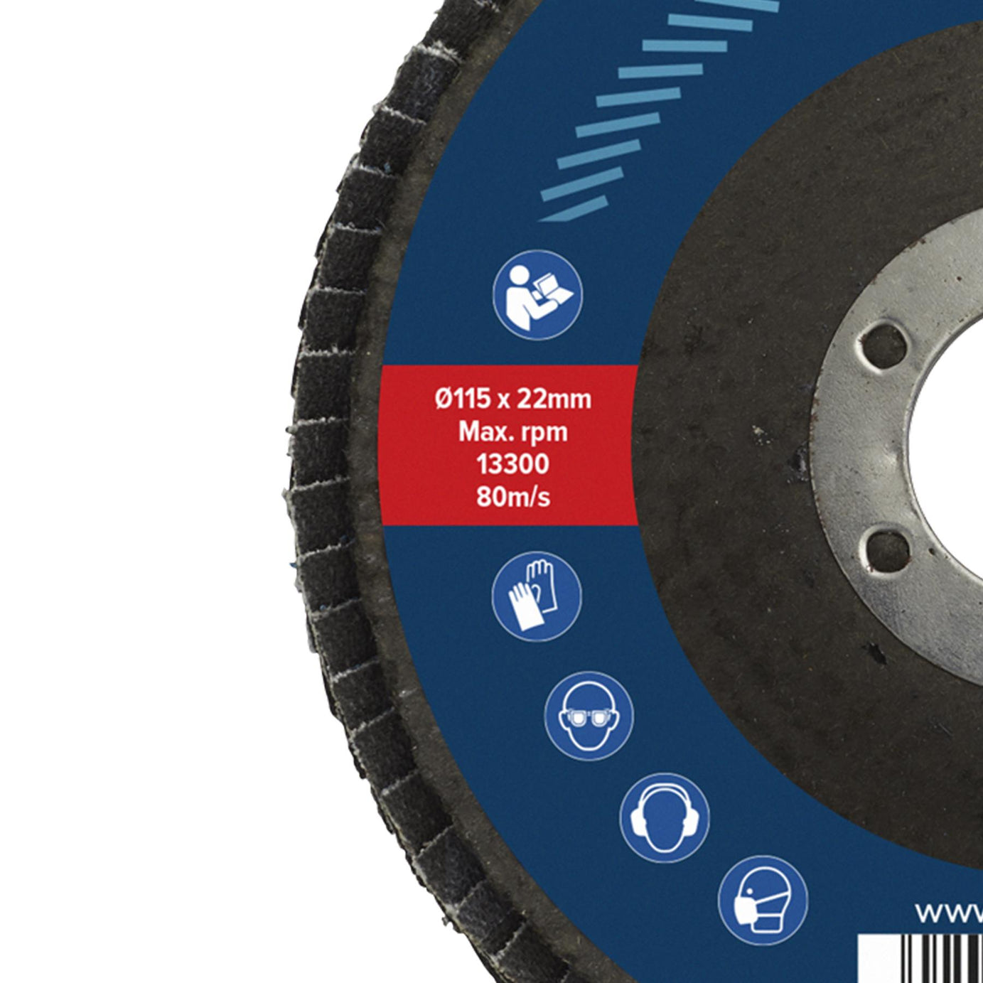 Sealey Flap Disc Zirconium �115mm 22mm Bore 40Grit