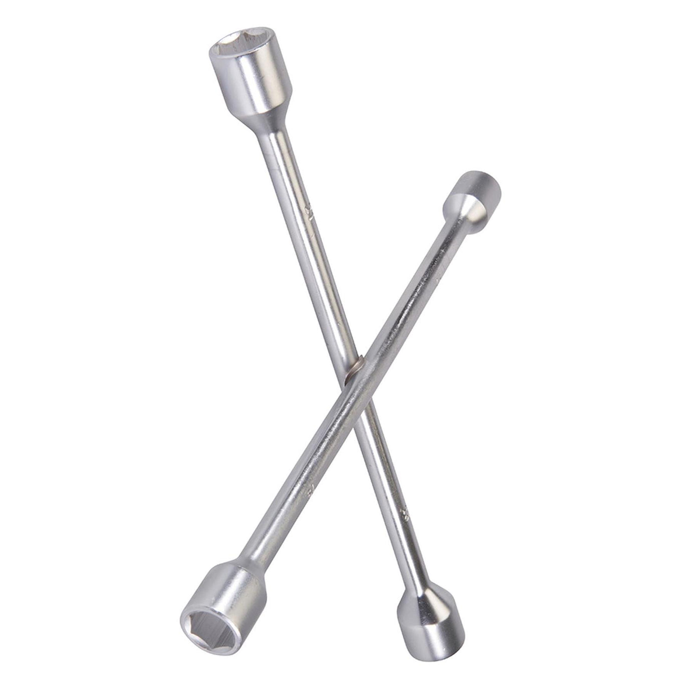 Cross Wrench 17, 19, 21 & 23mm Hexagonal 4 Sockets En-8 Carbon Steel Hardened