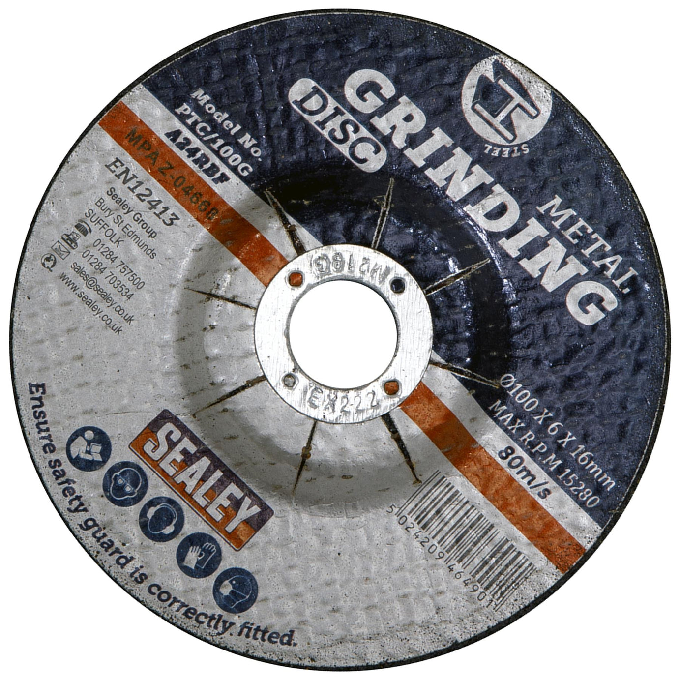 Sealey Grinding Disc 100 x 6mm 16mm Bore PTC/100G