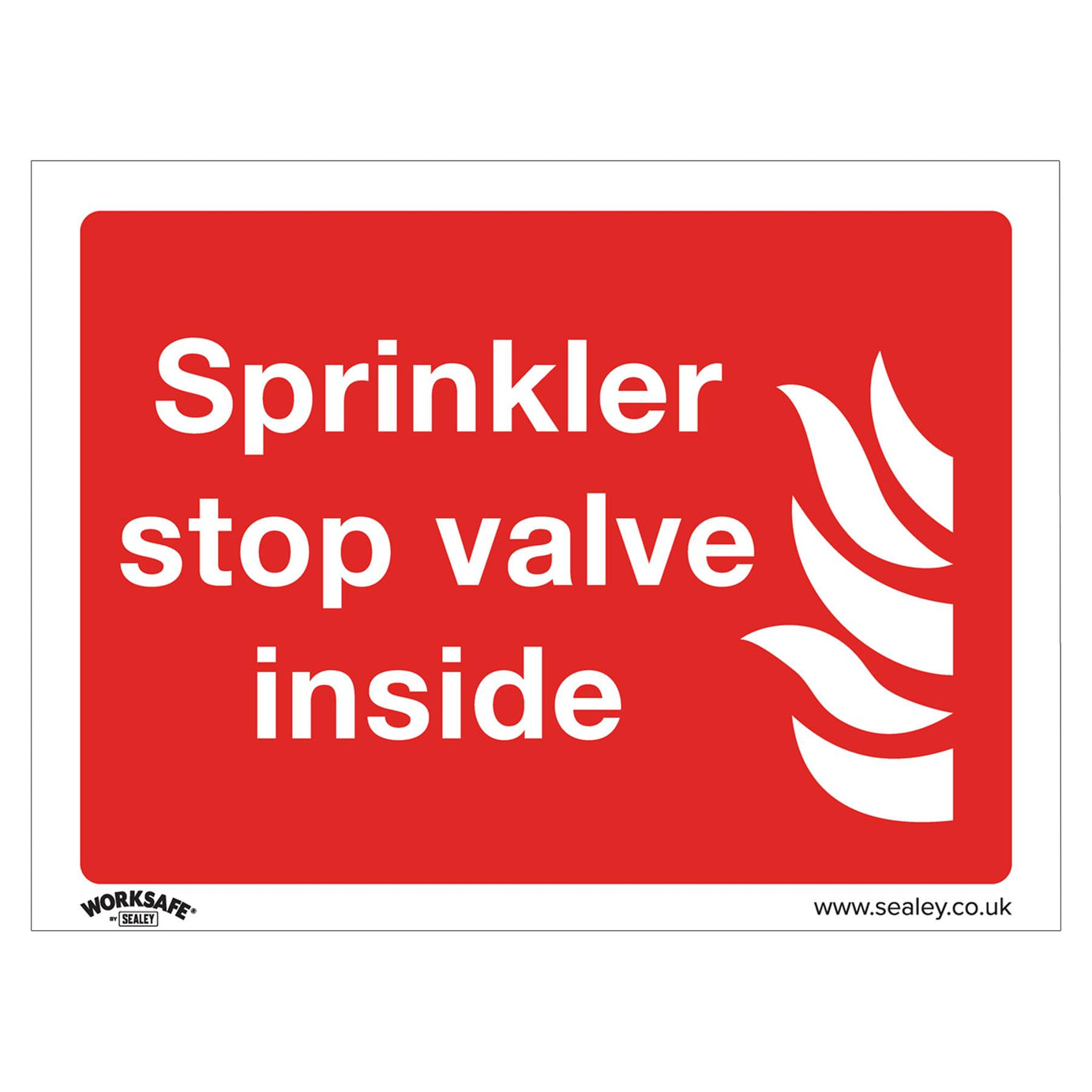 Safe Conditions Safety Sign - Sprinkler Stop Valve - Rigid Plastic - Pack of 10