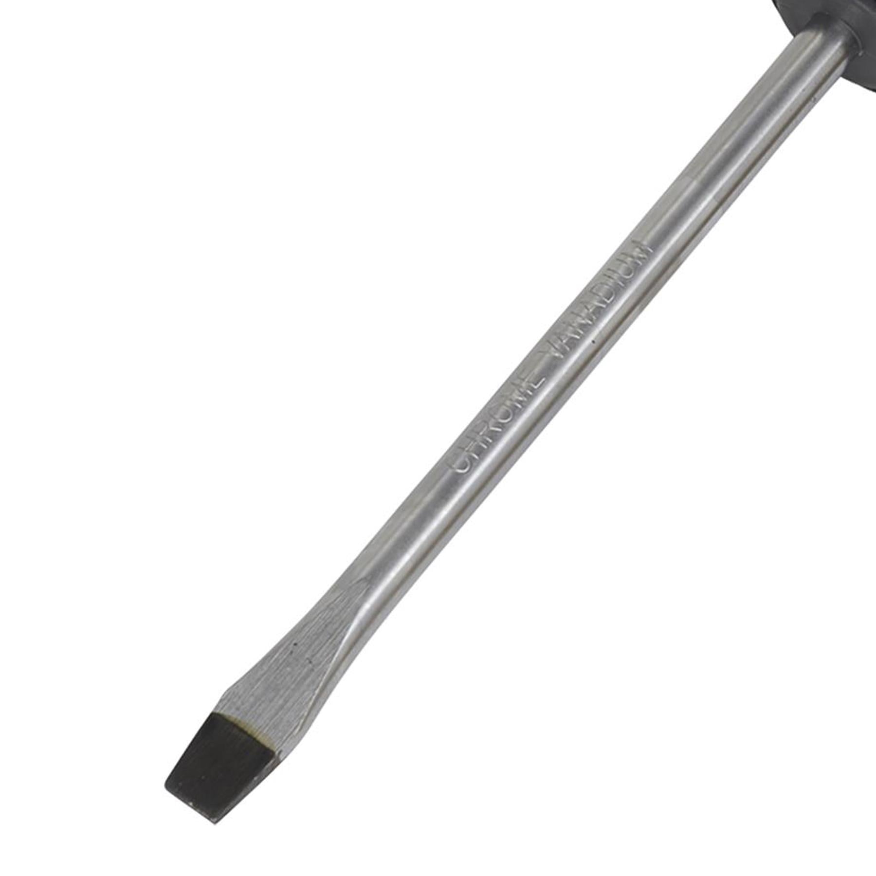 Sealey Screwdriver Slotted 6 x 100mm Flat Soft Grip Handle Magnetic GripMAX