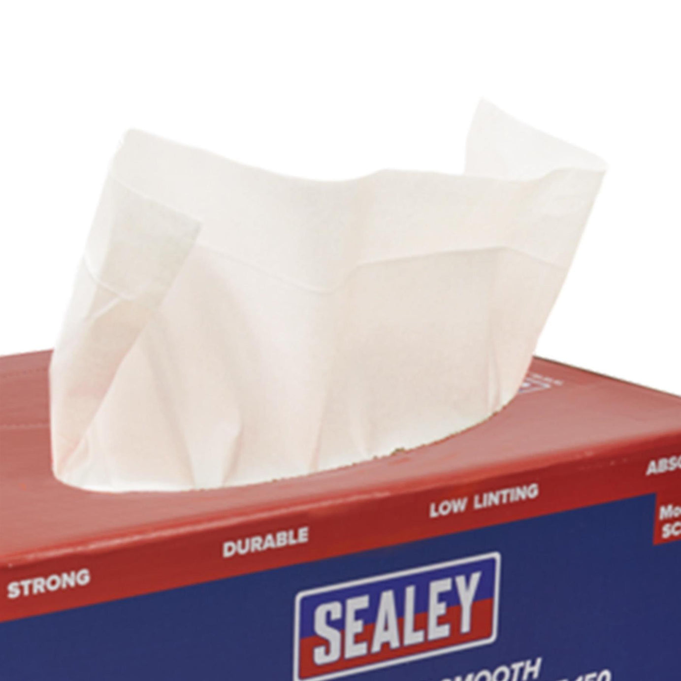 Sealey Paper Wipes In Dispenser Box - Smooth White 73gsm 150 Sheets