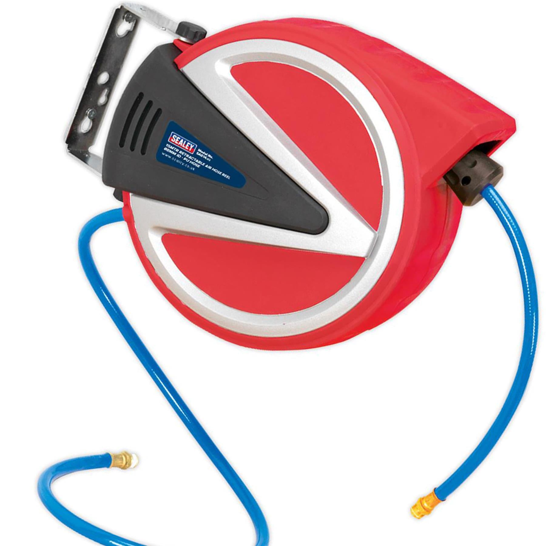 Sealey Retractable Air Hose Reel 15m 8mm ID - PU Hose