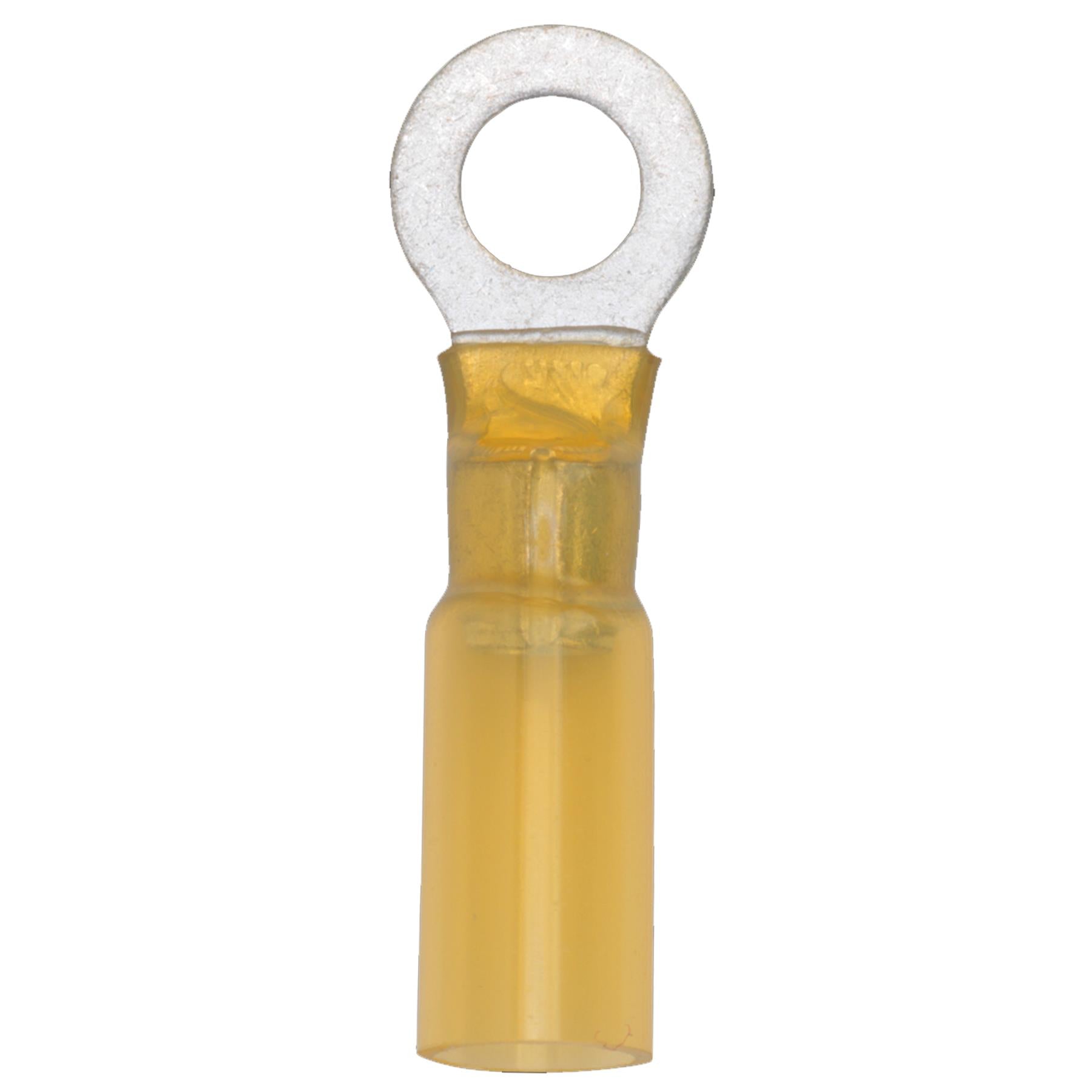 Heat Shrink Ring Terminal 6.4mm Yellow Pack of 25 Sealey