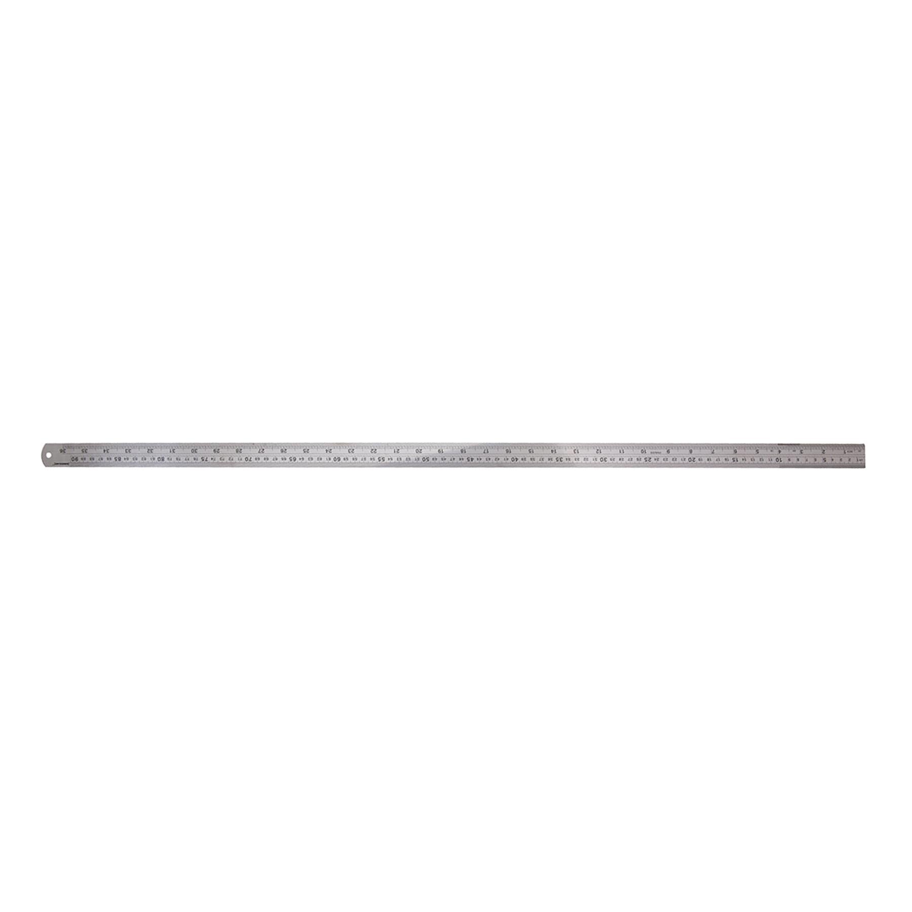 Precision Stainless Steel Rule Clear Etched Markings Inc Storage Sleeve 900mm Measure Measuring