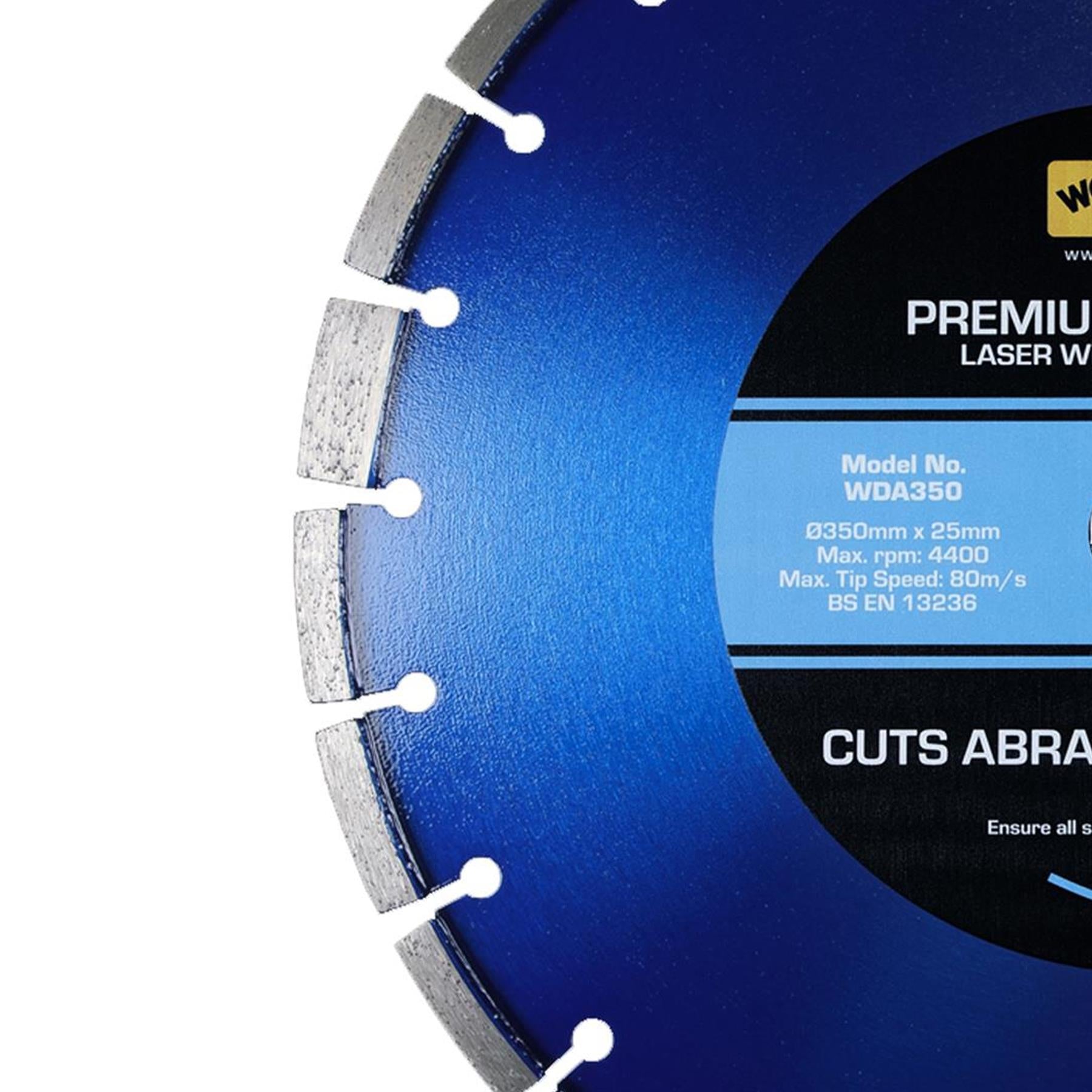 Premium Blue WDA Diamond Blade 350 x 25mm.Sealey
