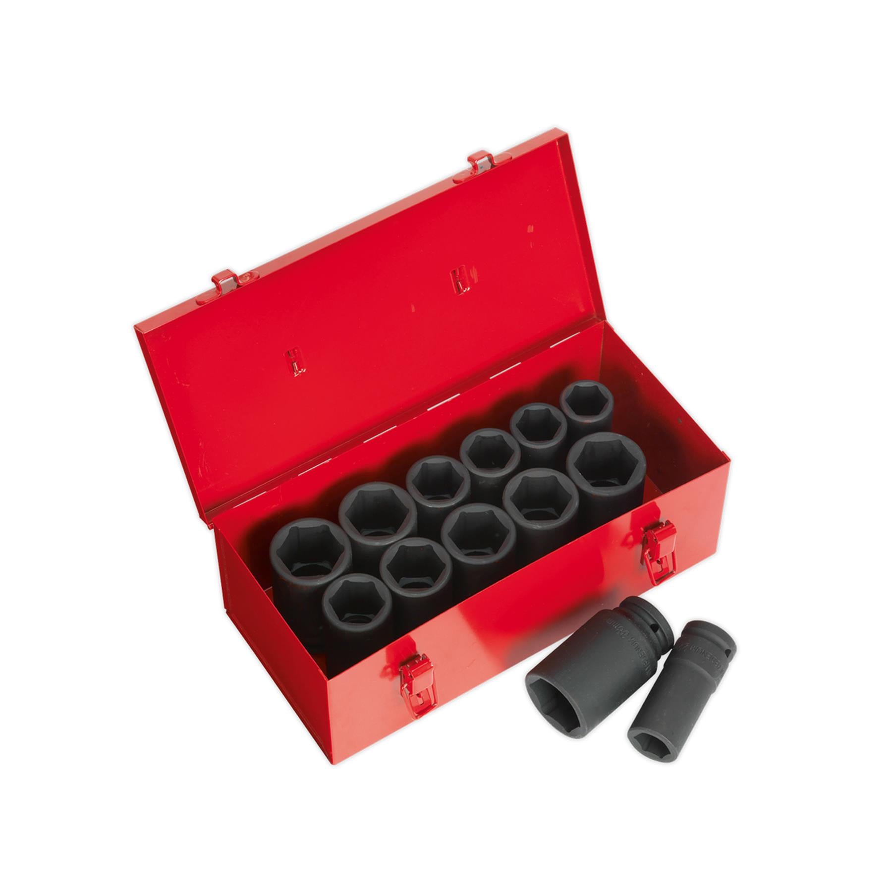 Sealey Impact Socket Set 13pc Deep 3/4"Sq Drive Metric/Imperial
