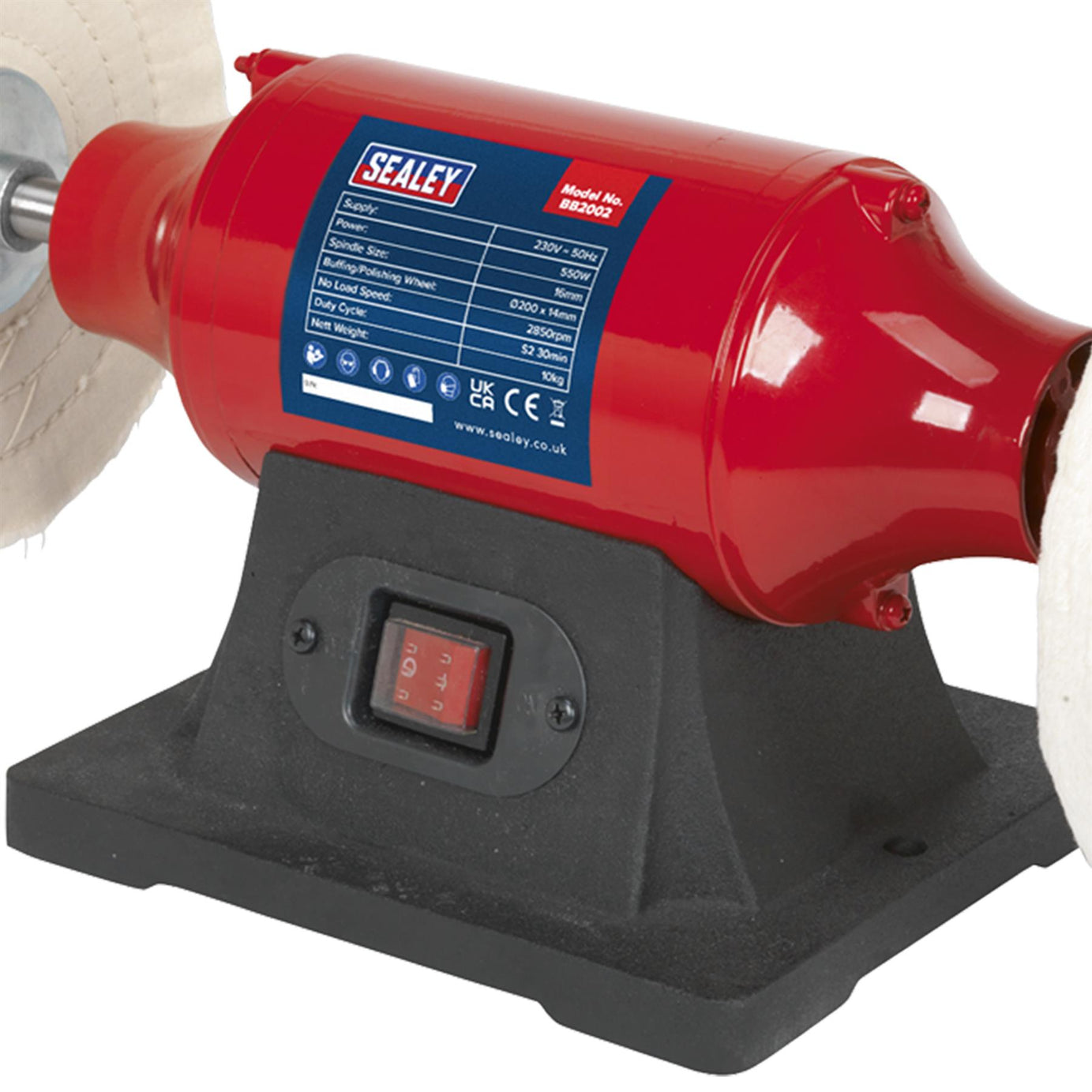 Sealey Bench Mounting Buffer/Polisher 200mm 550W/230V