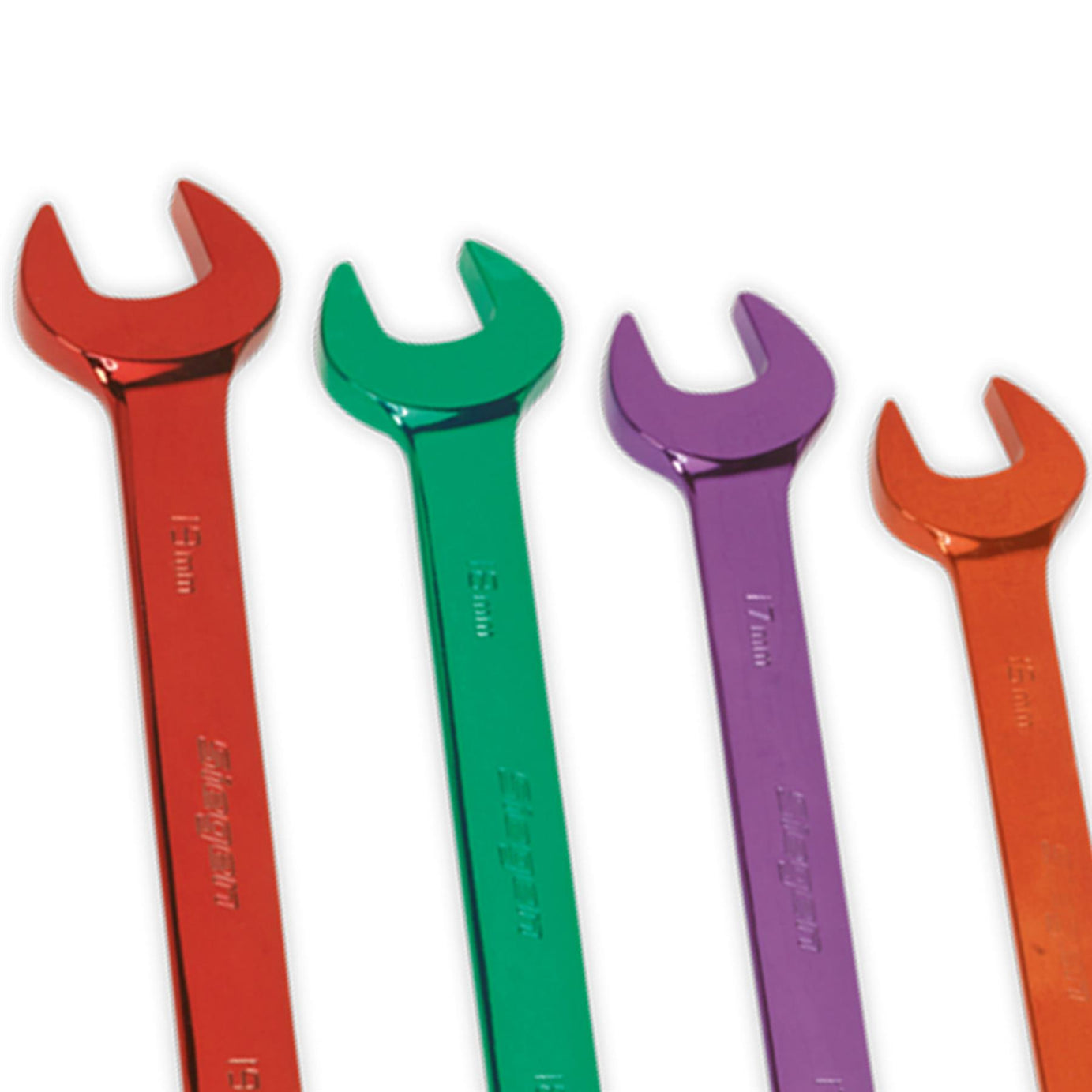 Sealey Ratchet Combination Spanner Set 12pc Multi-Coloured Metric