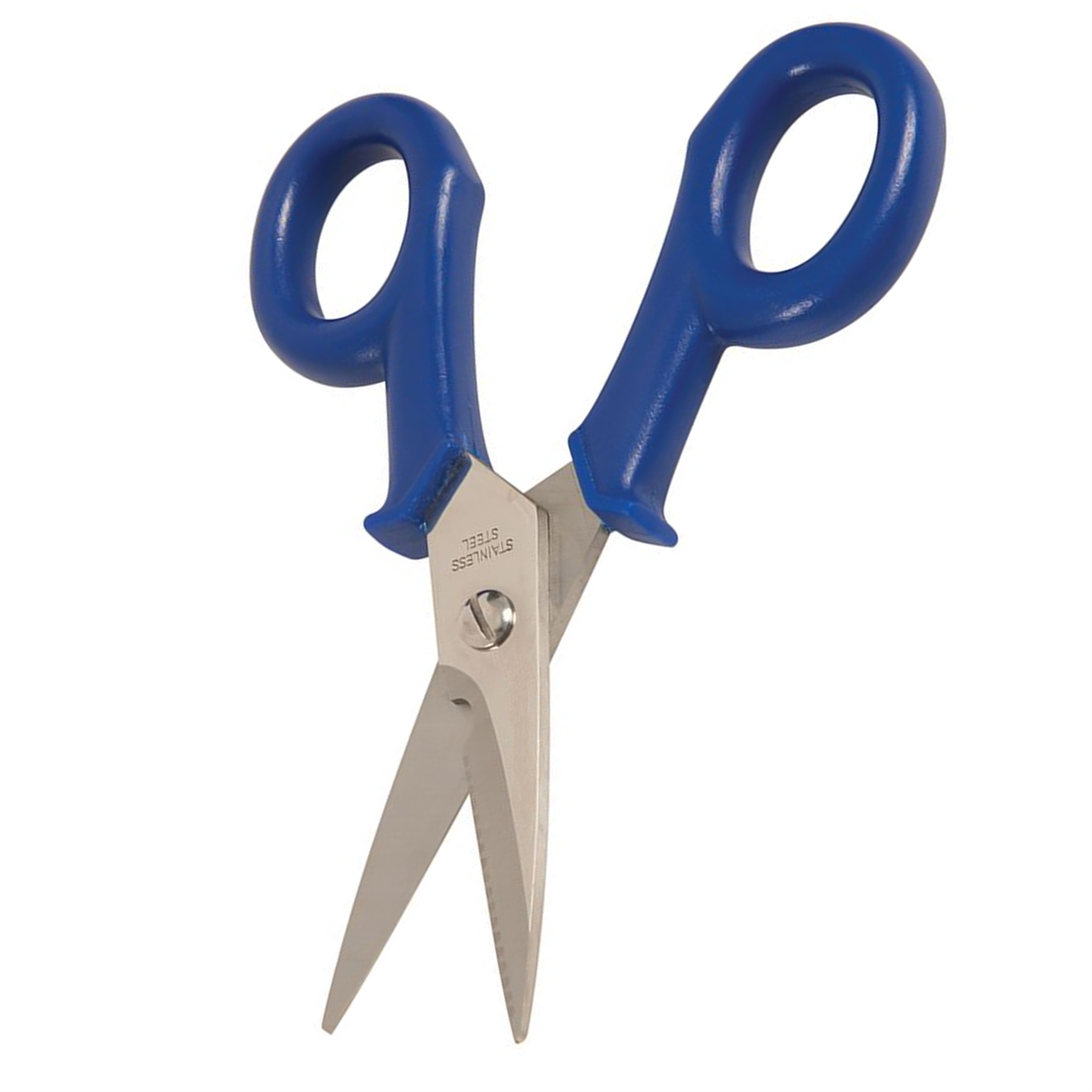 Electricians Scissors 140mm With Serrated Lower Blade & Integrated Notch