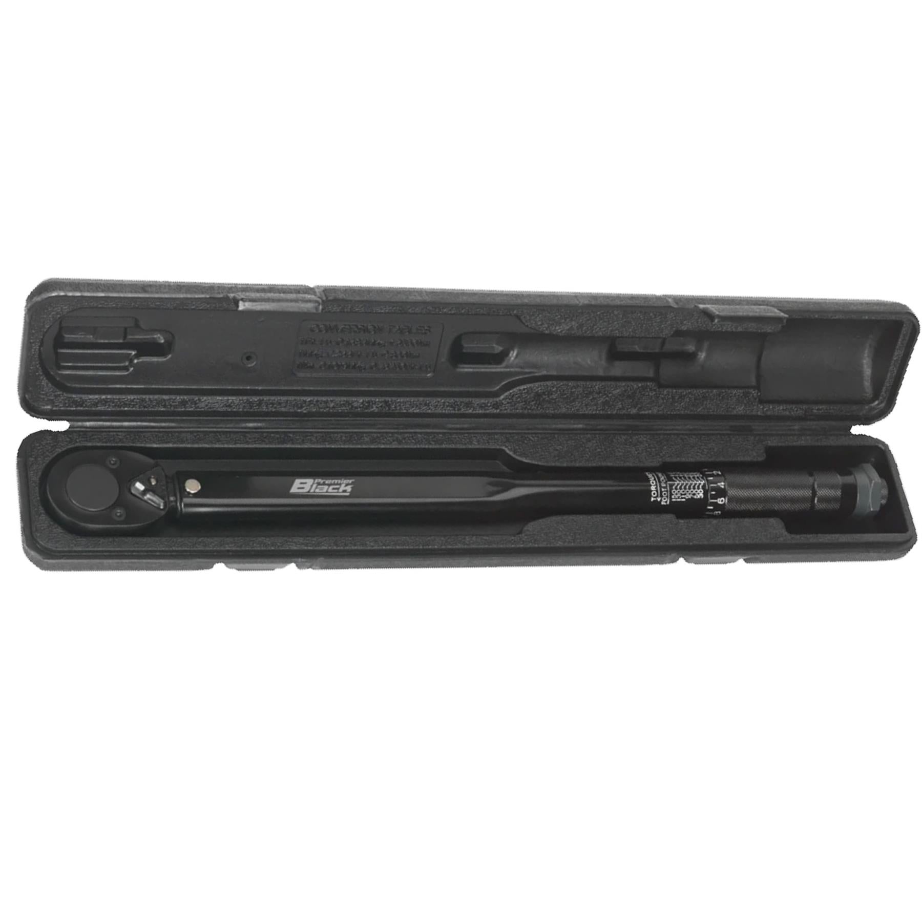 Micrometer Torque Wrench 1/2"Sq Drive Calibrated Black Series