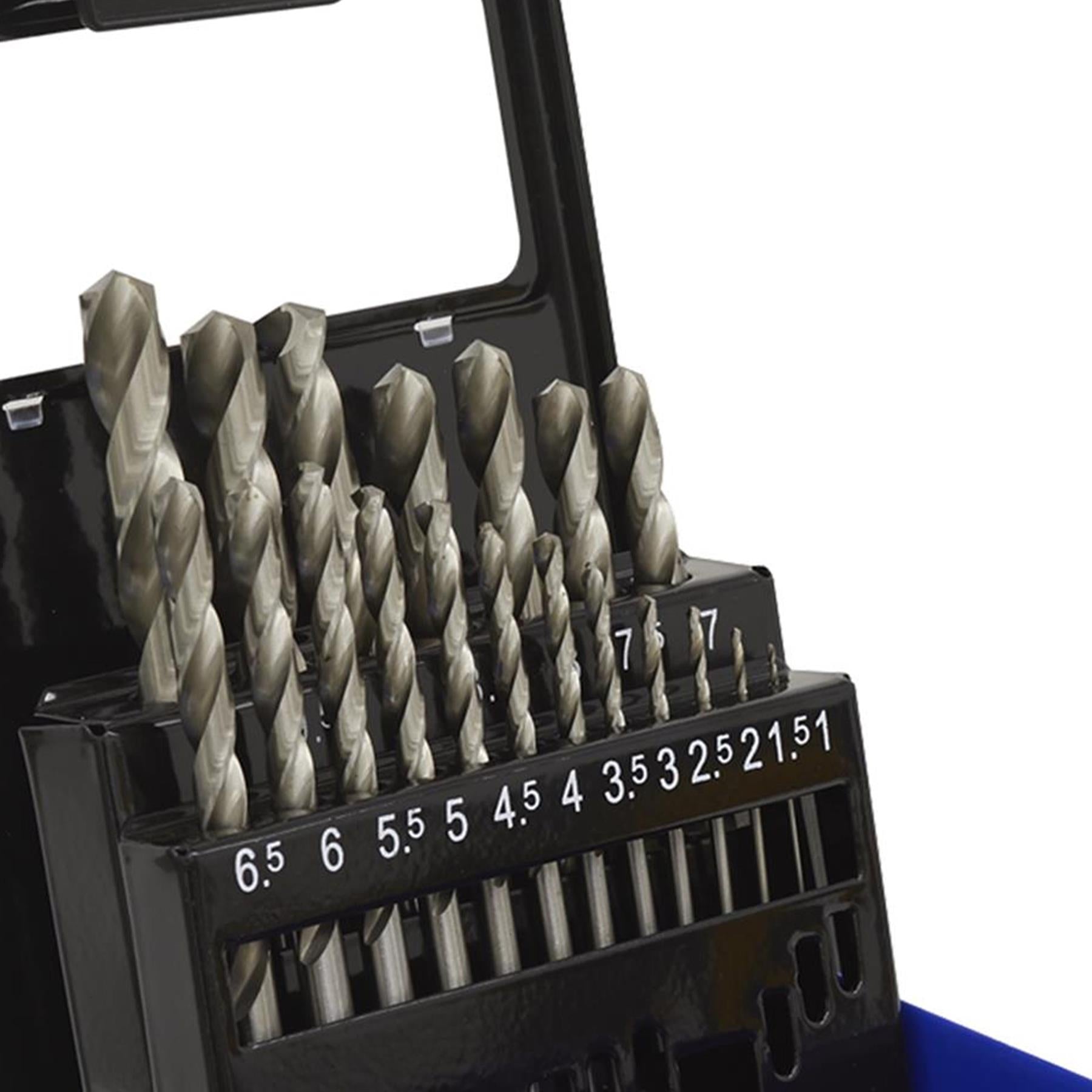 Sealey 19pc Drill Bit Set HSS Split Point Fully Ground Ø1-10mm Metric AK47191