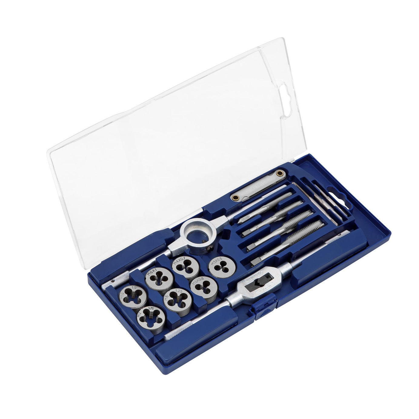 Sealey 17pc Tap & Die Set Metric Thread Cutting/Repairing Set Steel M3 - M12