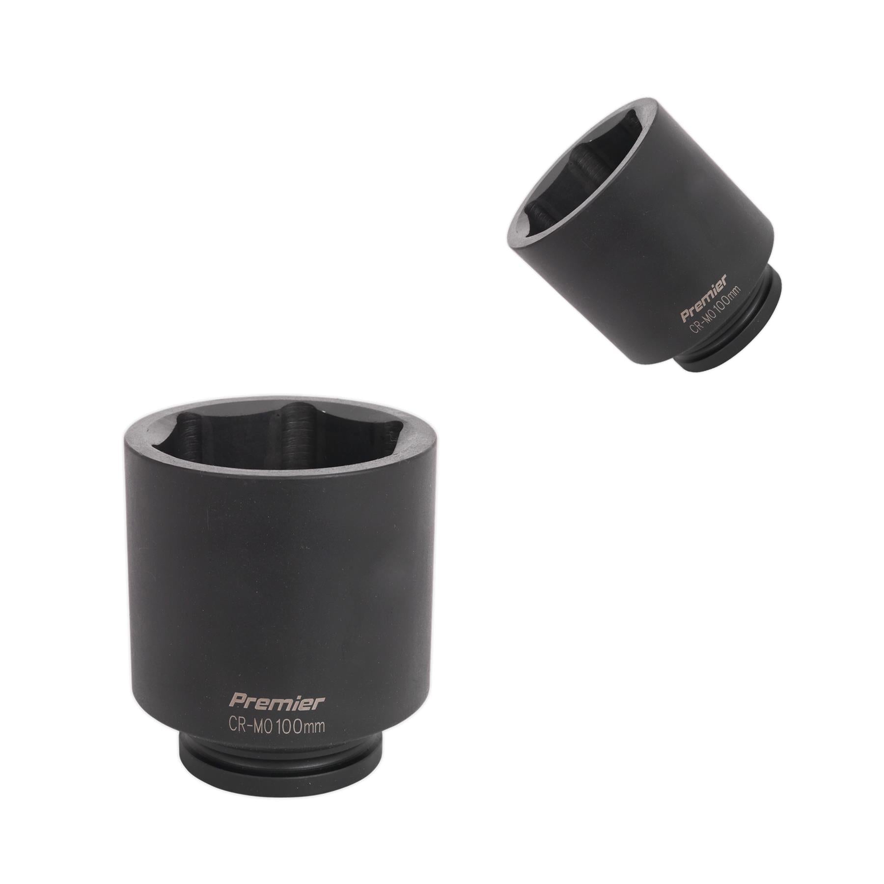 Sealey Impact Socket 100mm Deep 1"Sq Drive Chrome Molybdenum Lifetime Guarantee