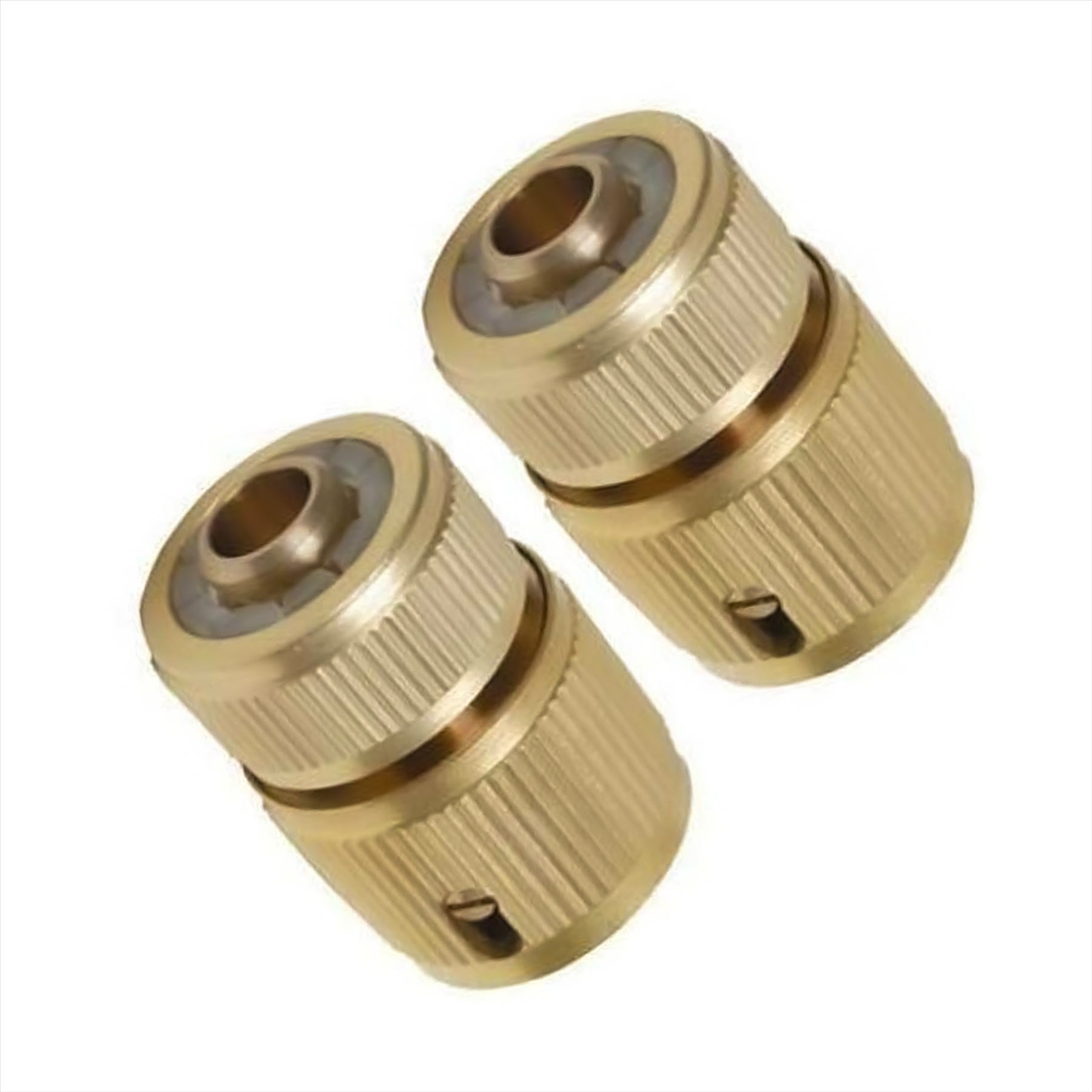 3 Piece Brass Hose Tap Fitting Connecter Set Auto Stop For Gardening Plumbing