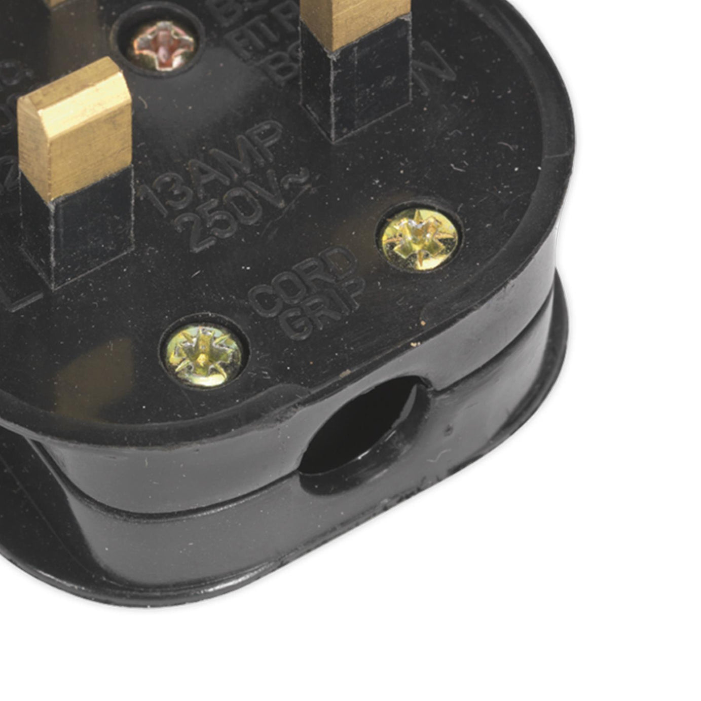 Resilient  Black 13Amp plug Heavy-Duty PL13/320S Sealey