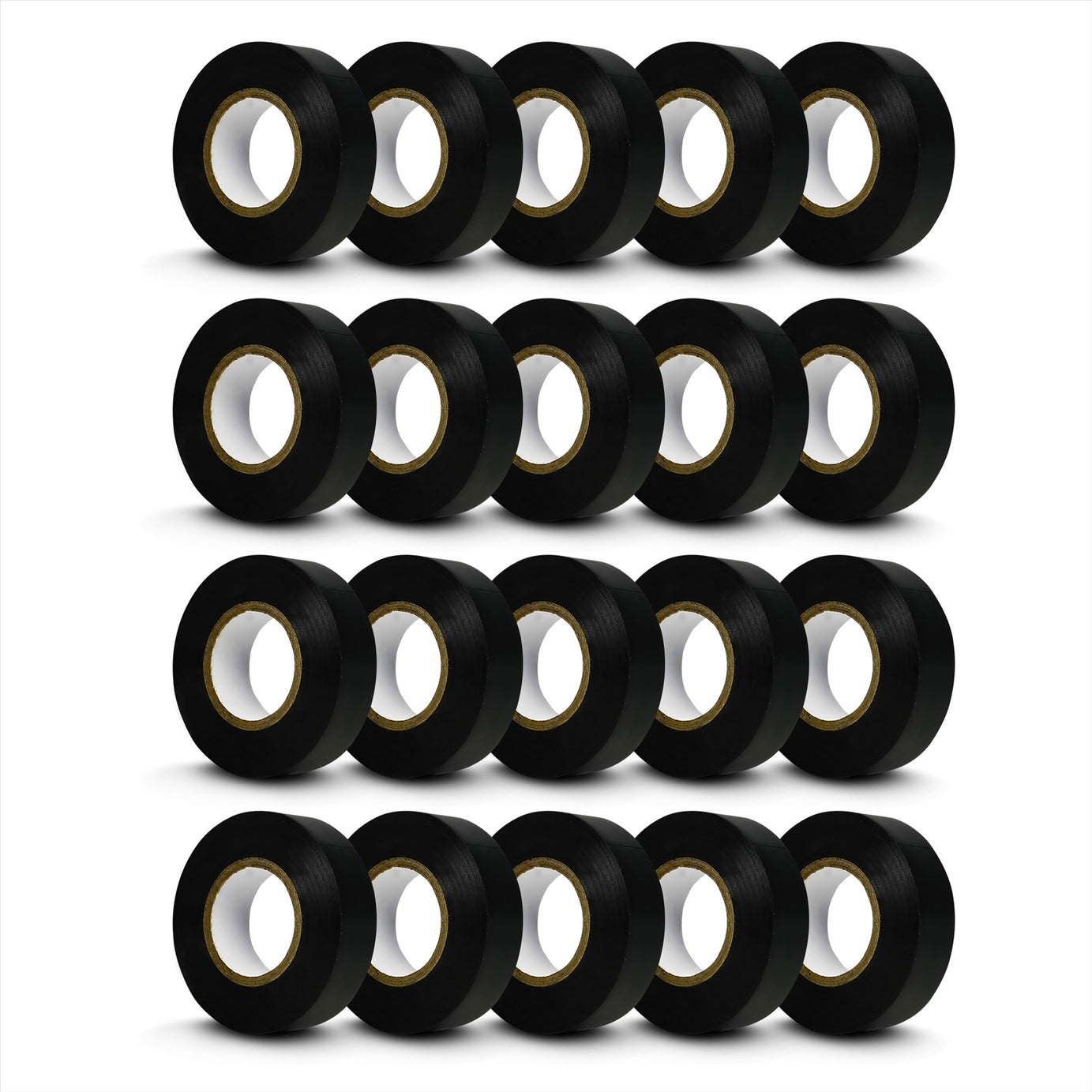 19mm X 33m Black Electrical PVC Insulation / Insulating Tape Flame Retardant 20PCS