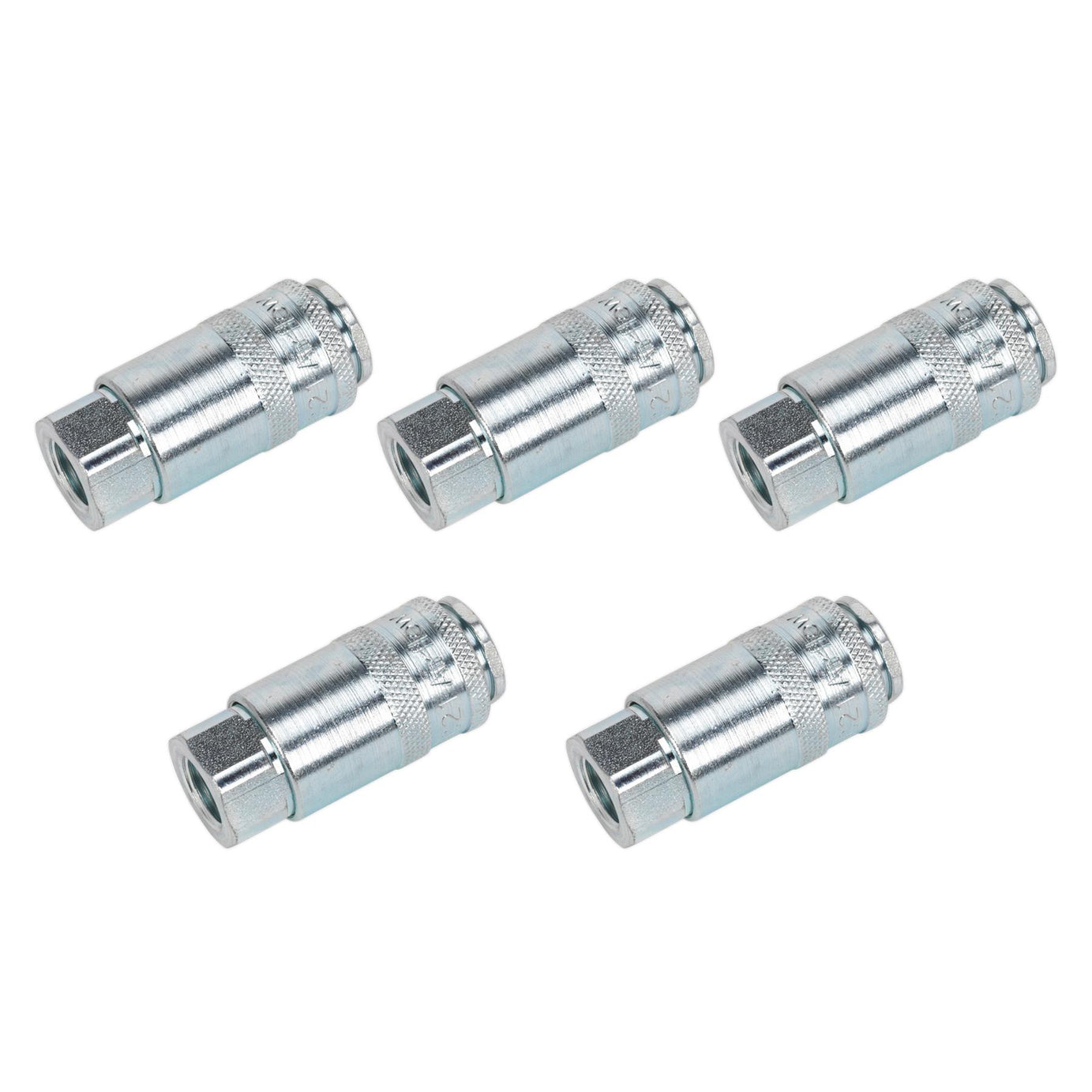 Sealey Coupling Body Female 1/4"BSP Pack of 5 Air Line Couplings & Fittings Tools